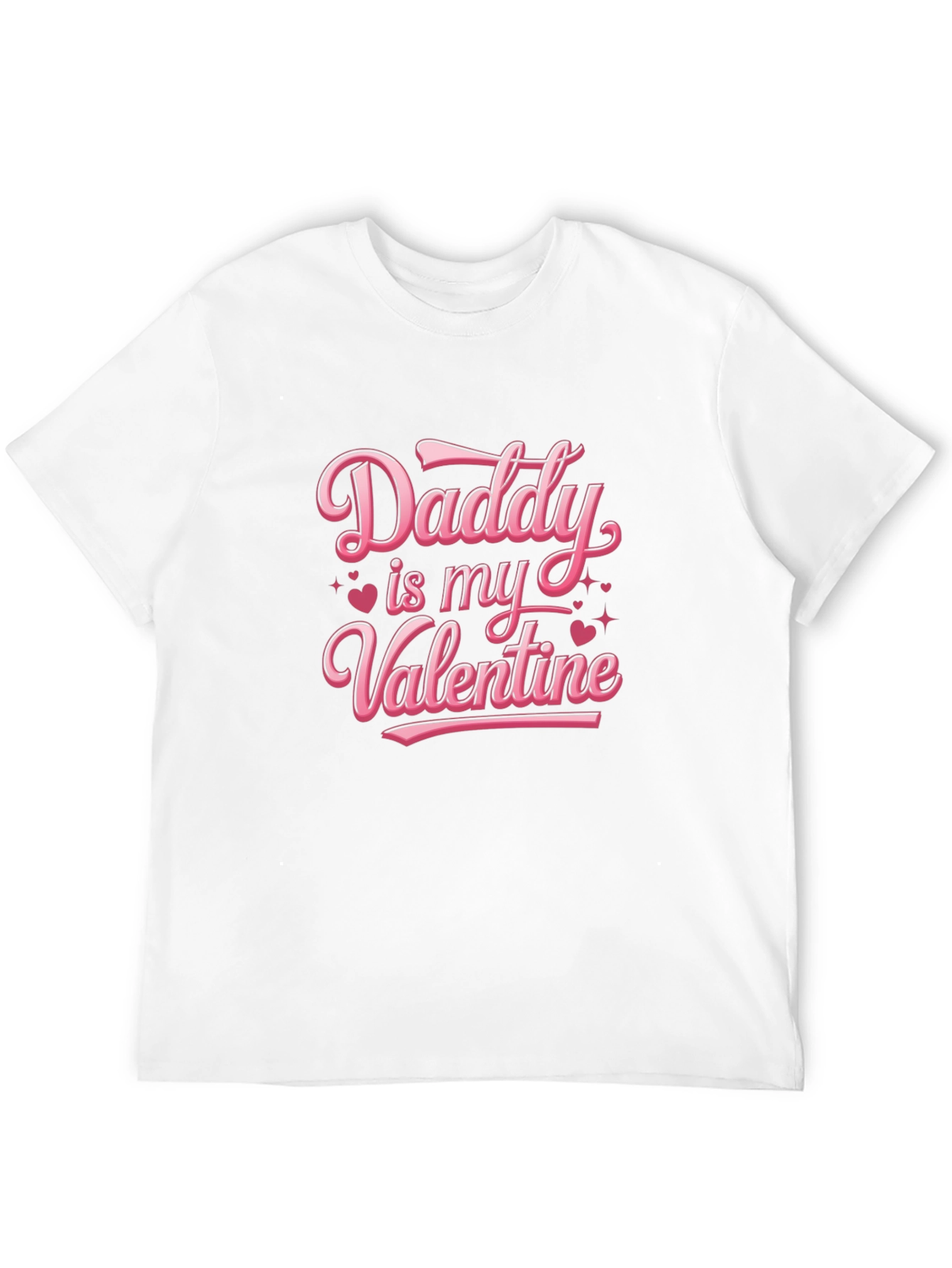 Daddy is My Valentine Black T-Shirt