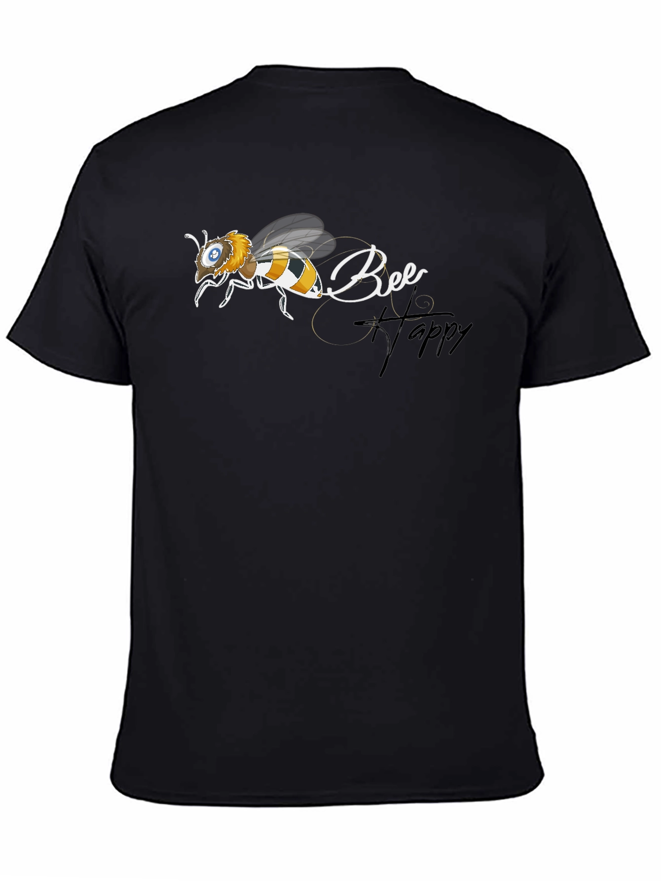 Bee Happy Black T-Shirt