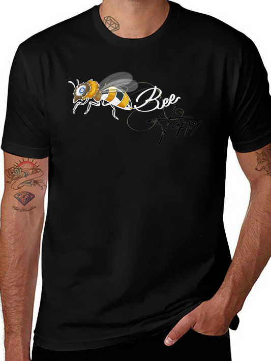 Bee Happy Black T-Shirt