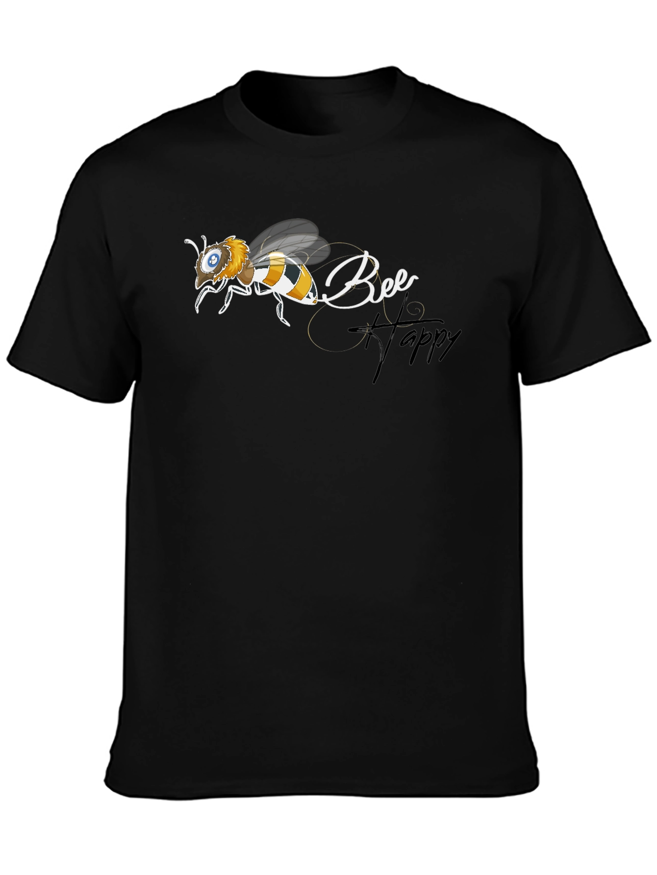 Bee Happy Black T-Shirt
