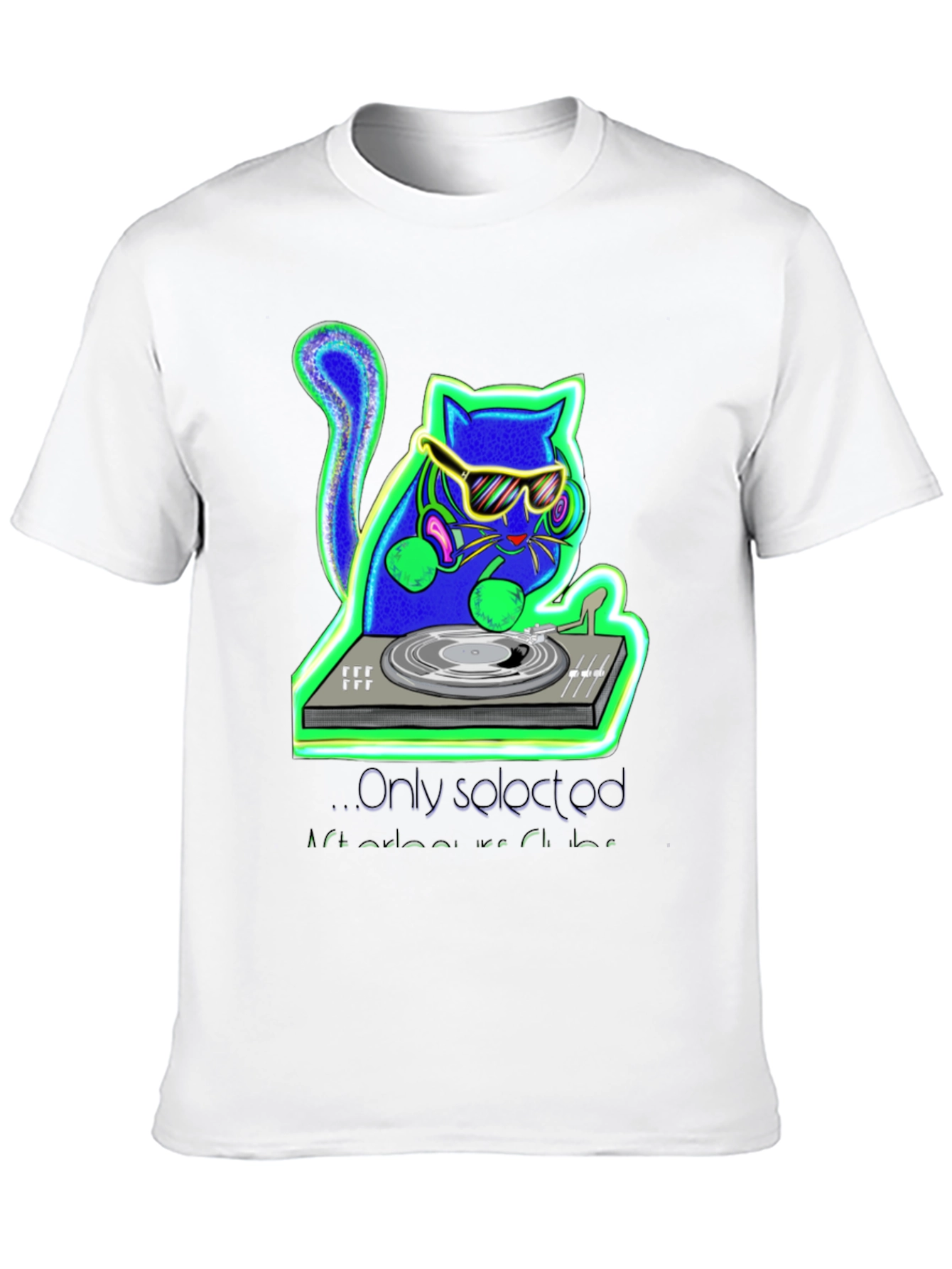 DJ Cat Graphic Tee - Music Lovers T-Shirt
