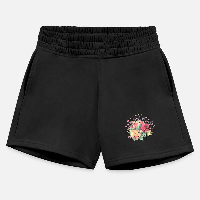 Letter D Monogram Floral Roses Heart