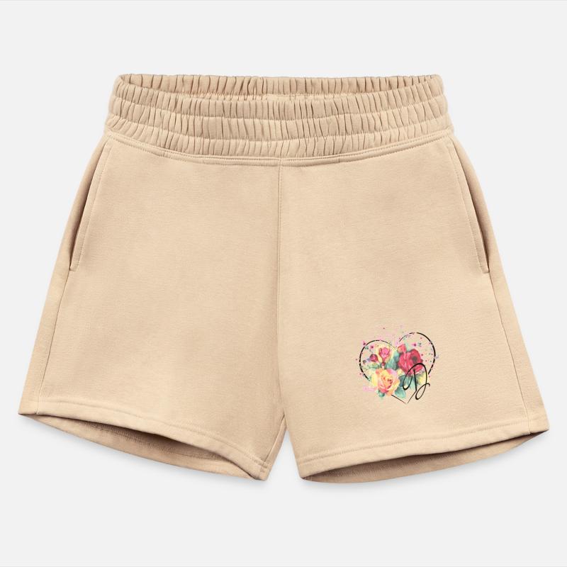 Letter D Monogram Floral Roses Heart