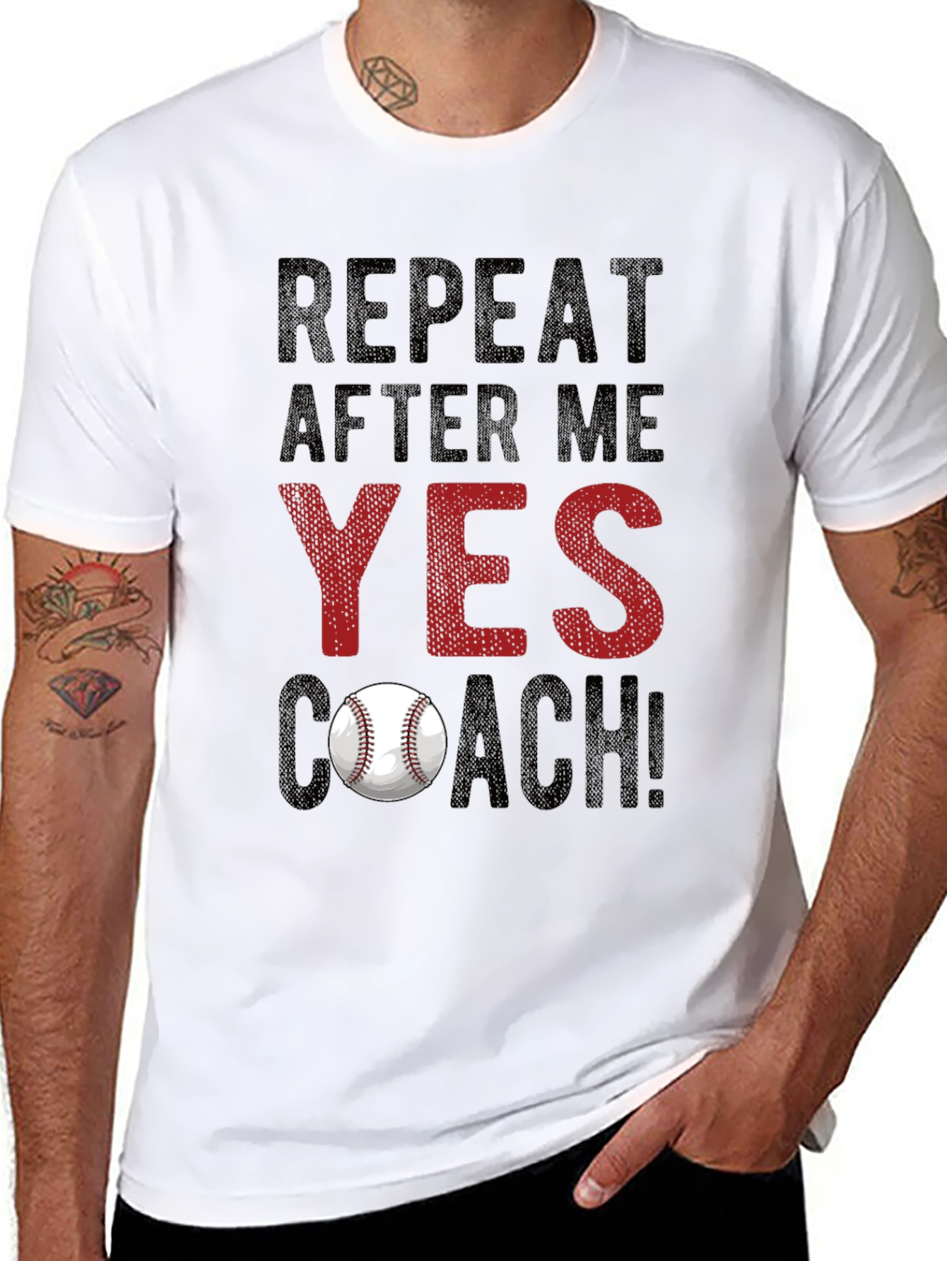 Repeat After Me: Yes Coach! Baseball T-Shirt