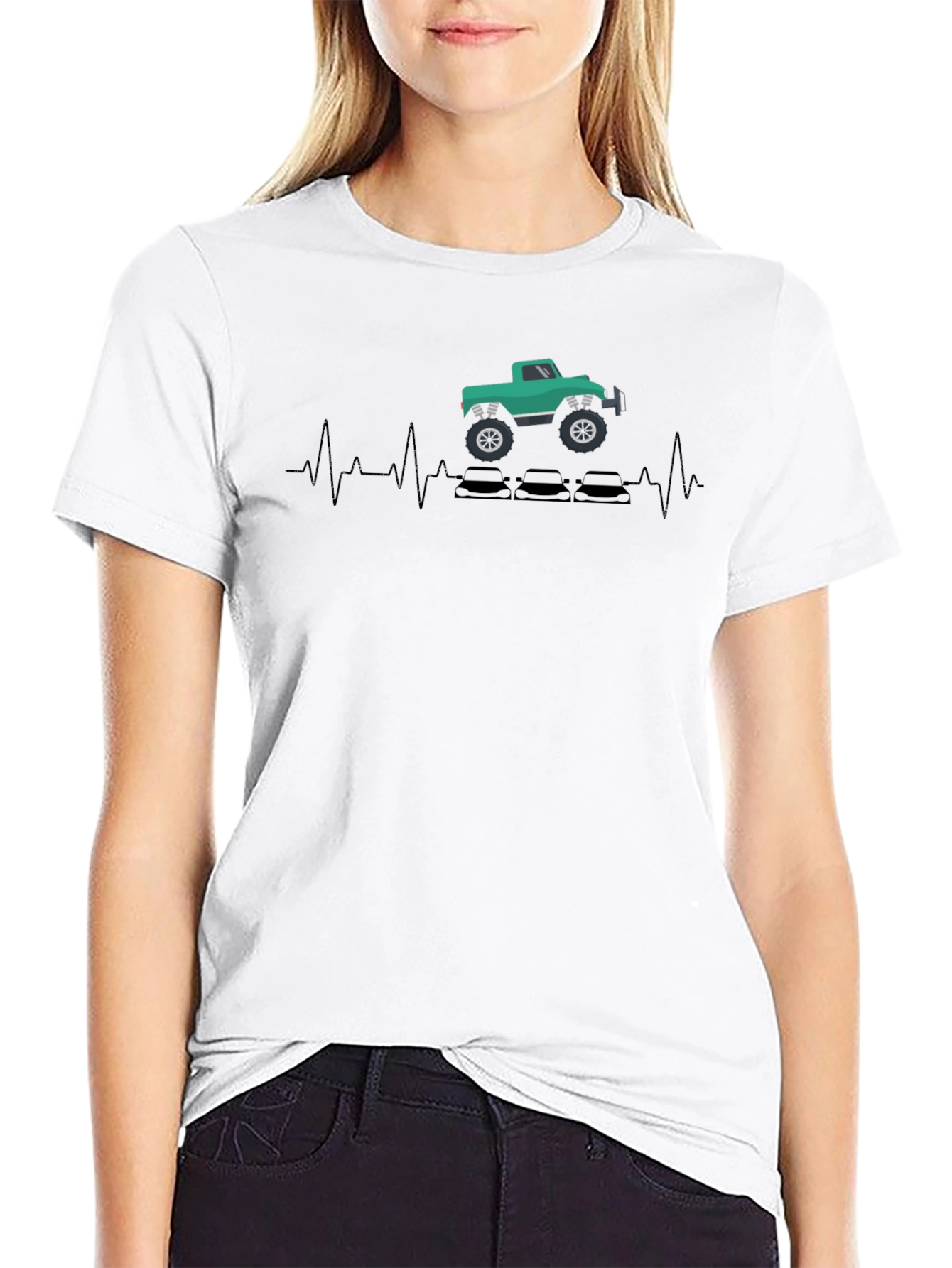Monster Truck Heartbeat T-Shirt