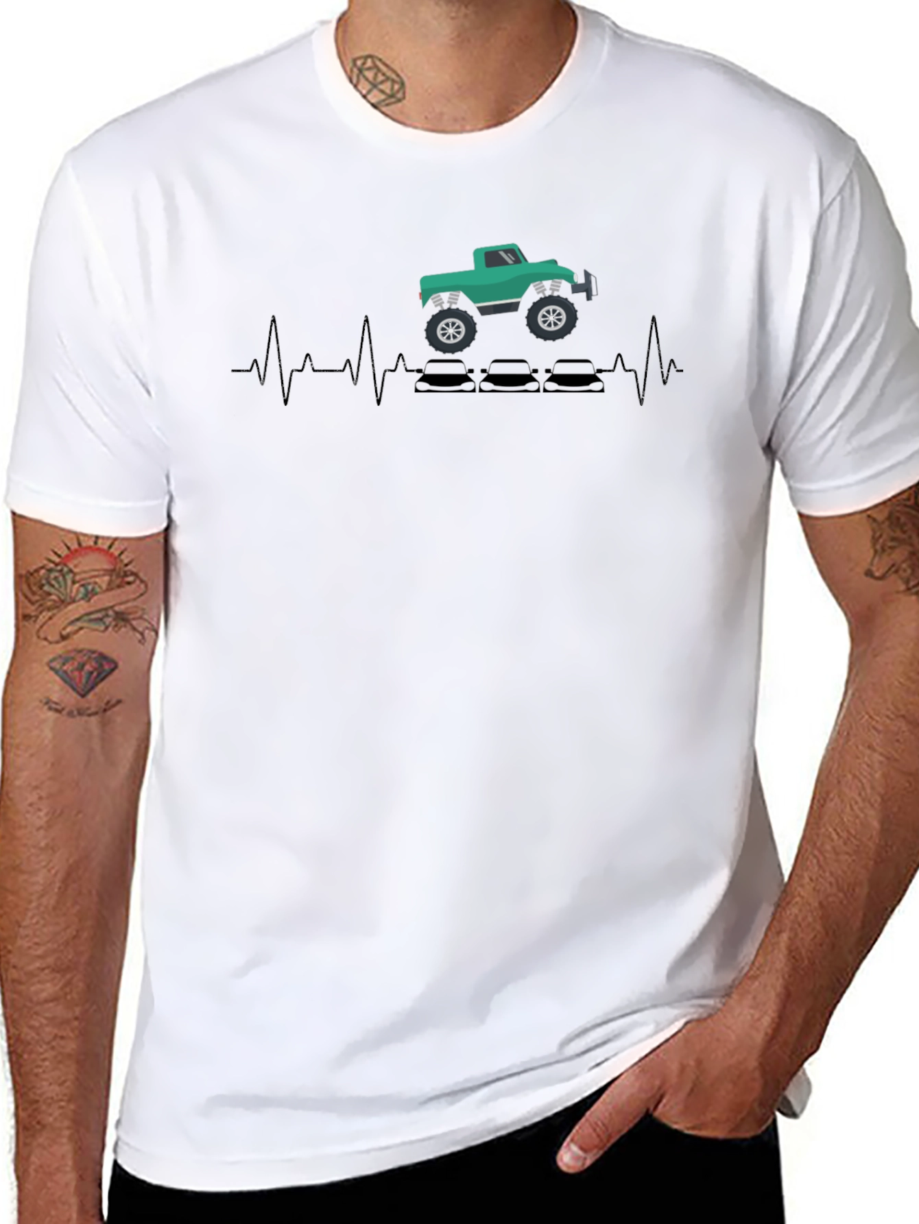 Monster Truck Heartbeat T-Shirt
