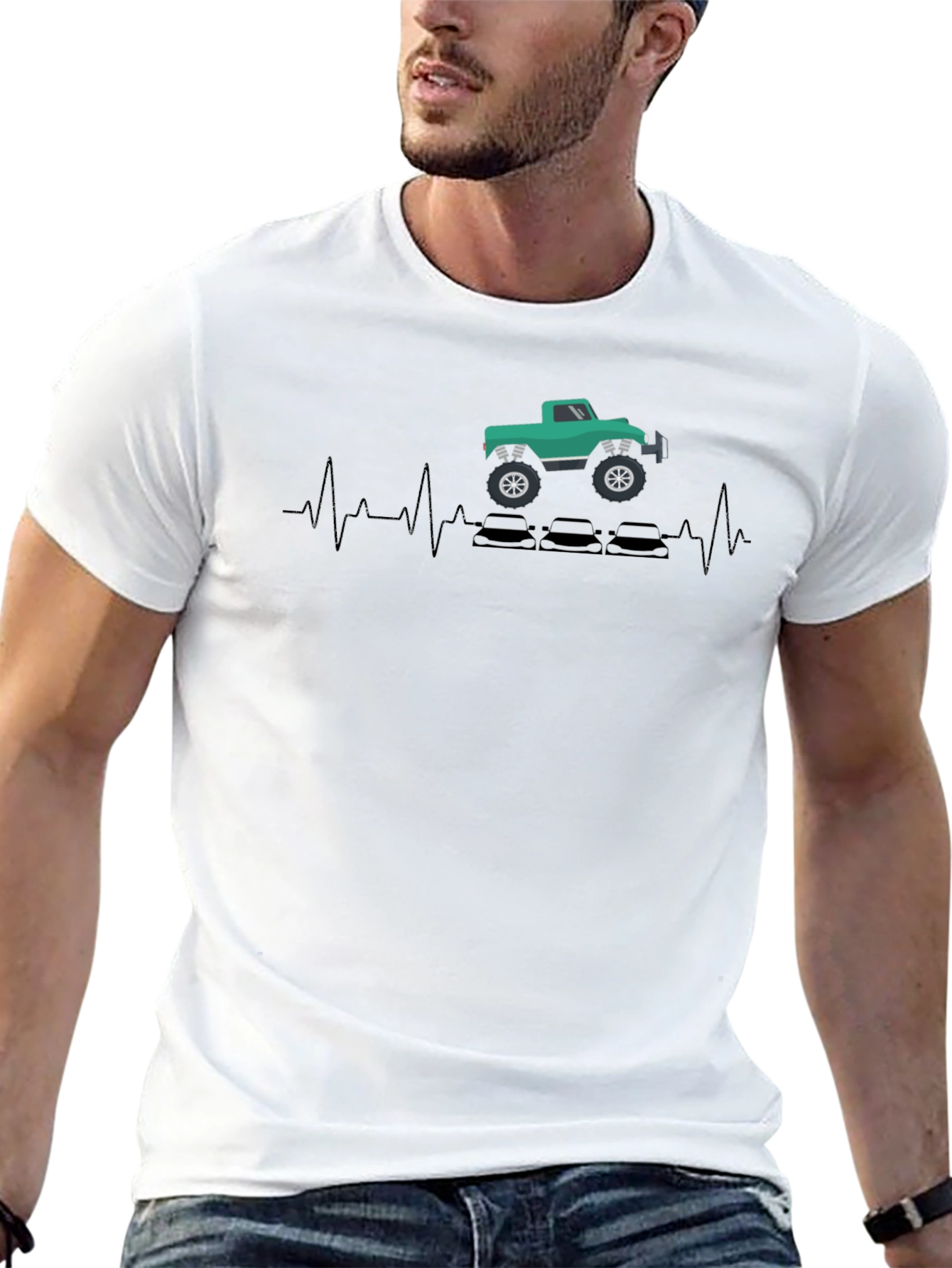 Monster Truck Heartbeat T-Shirt