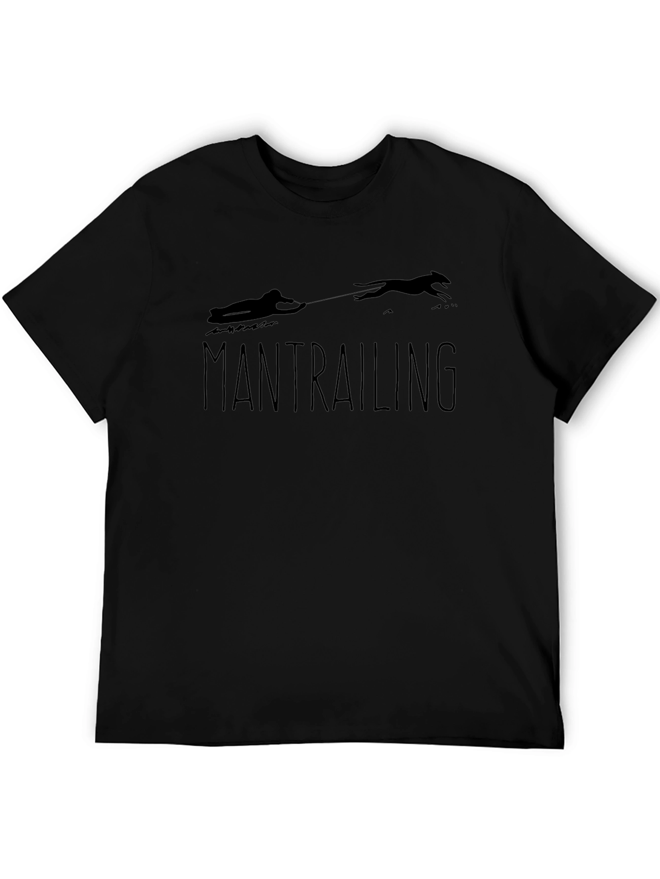 Mantrailing Dog Silhouette Black T-Shirt