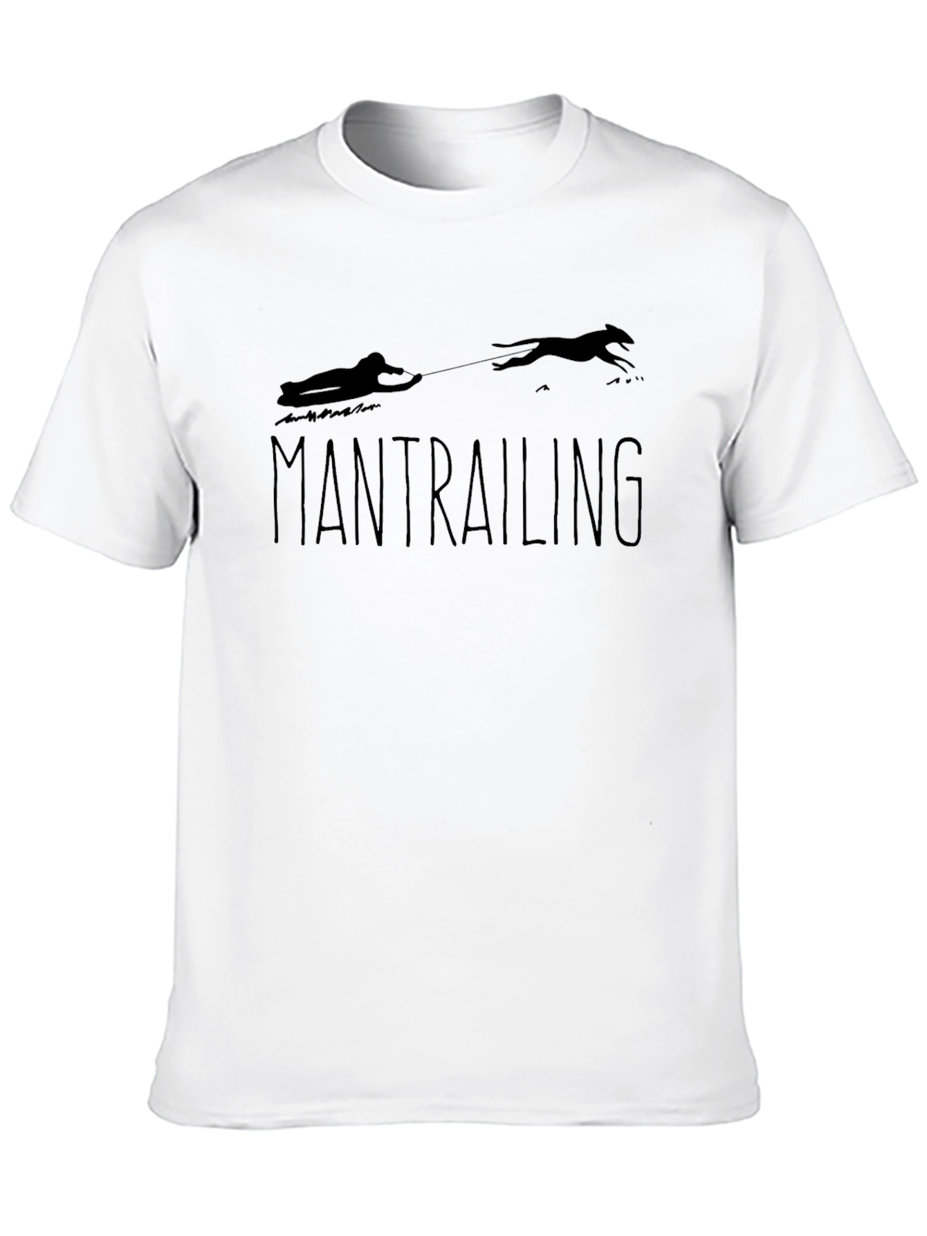 Mantrailing Dog Silhouette Black T-Shirt