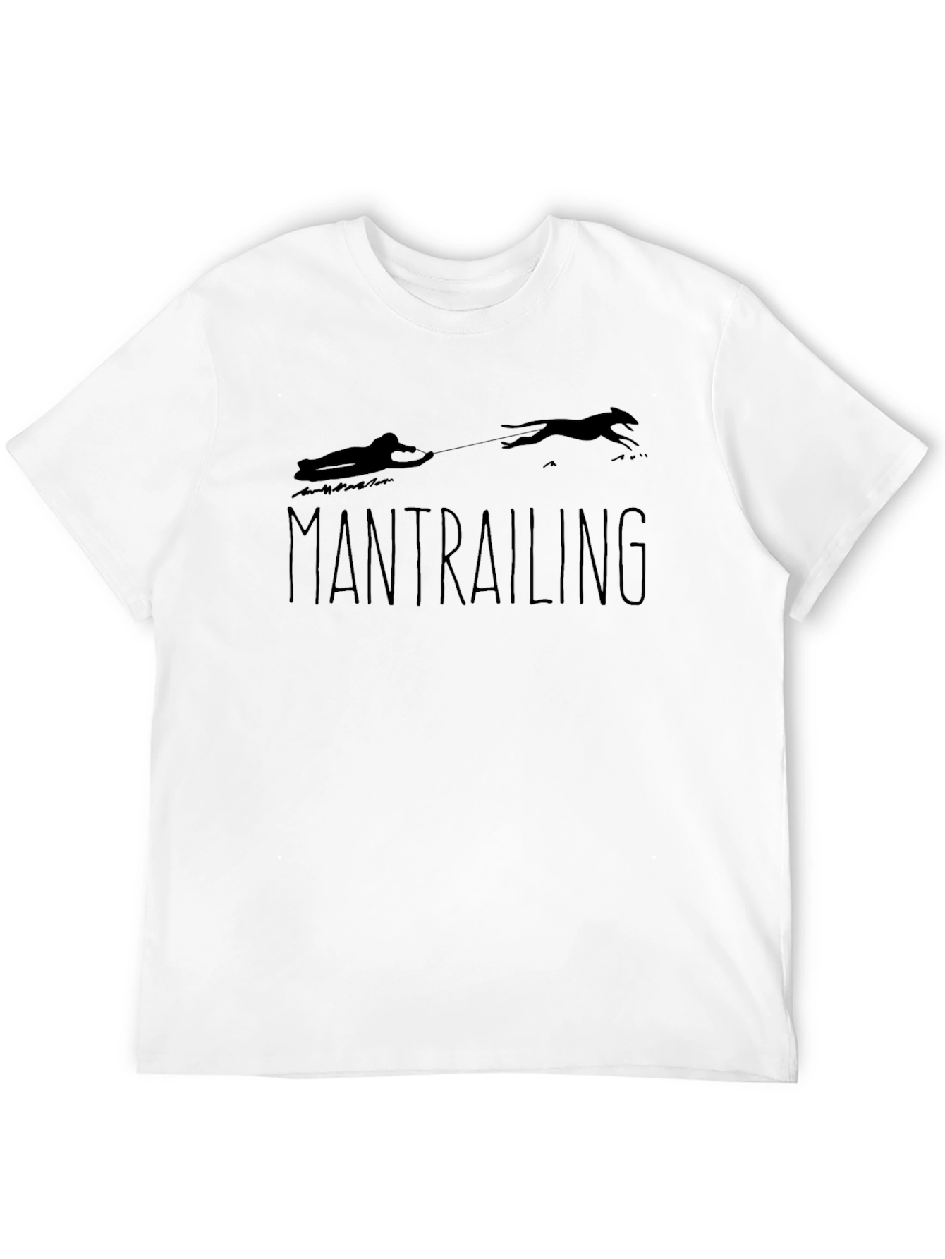 Mantrailing Dog Silhouette Black T-Shirt