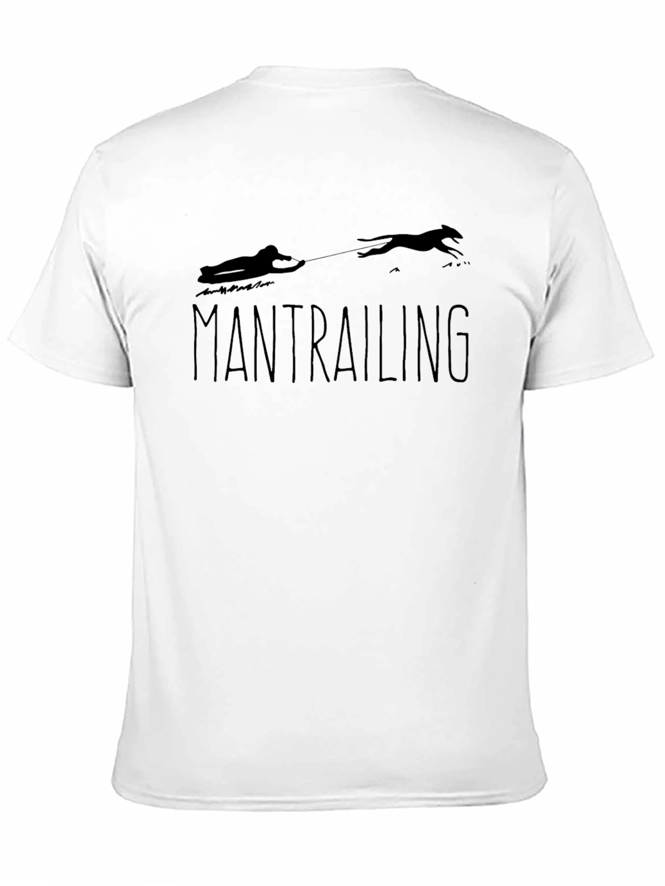 Mantrailing Dog Silhouette Black T-Shirt