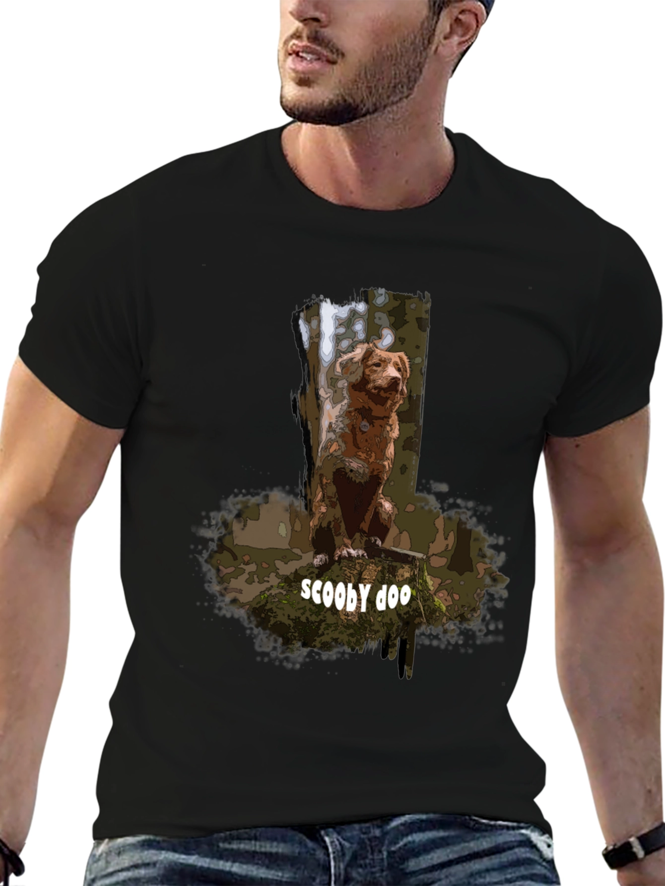 Scooby Doo Cartoon Dog Graphic T-Shirt
