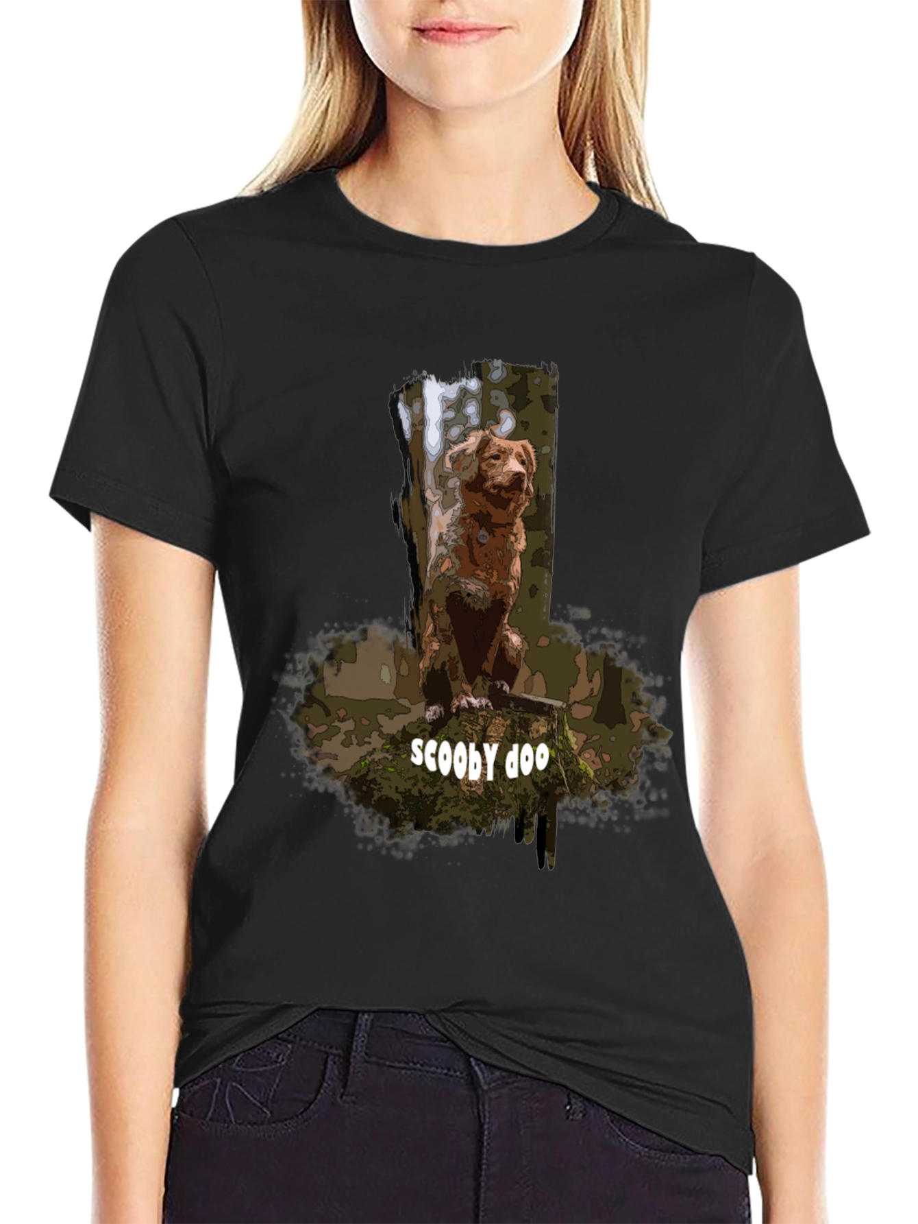 Scooby Doo Cartoon Dog Graphic T-Shirt