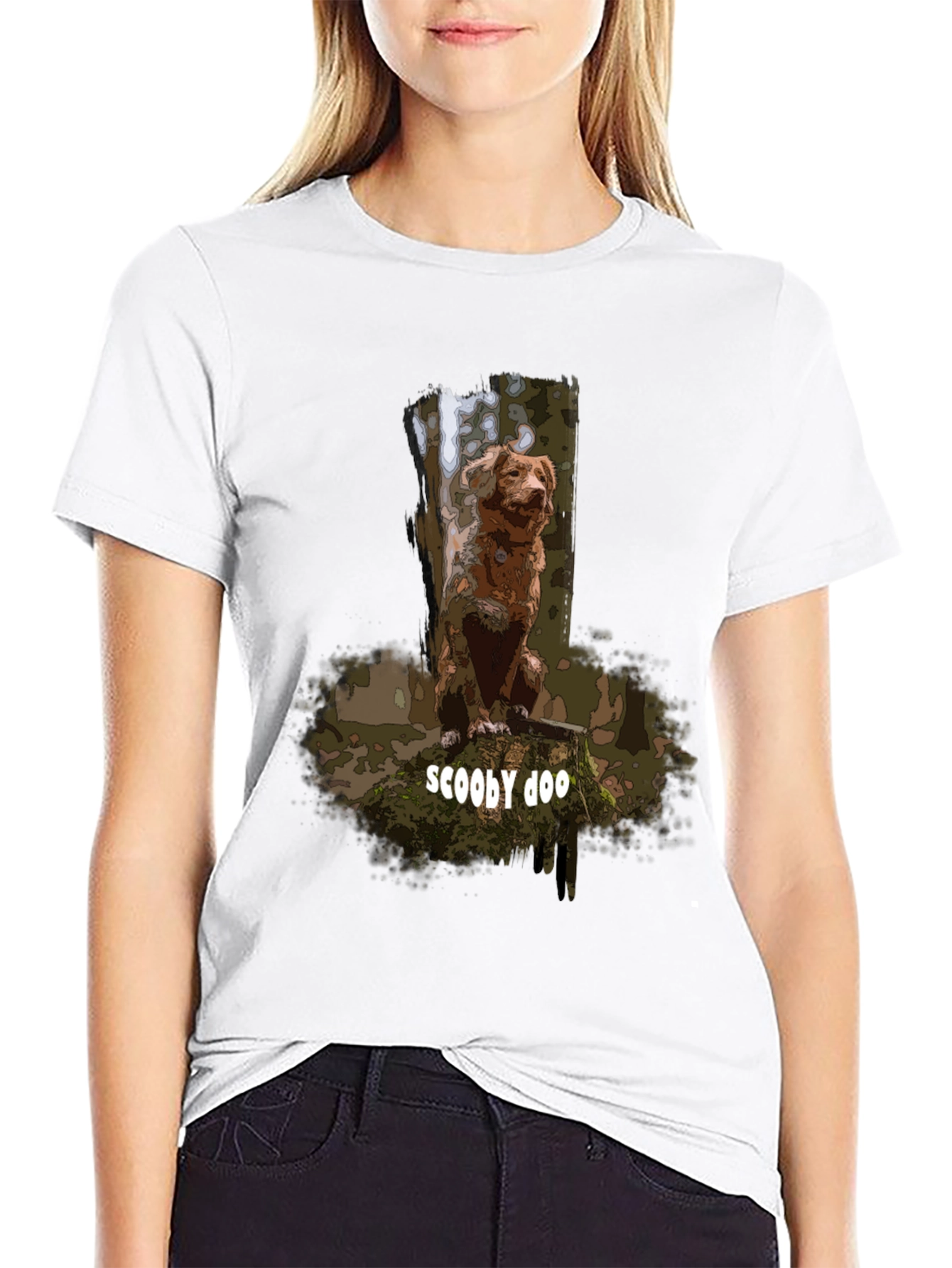 Scooby Doo Cartoon Dog Graphic T-Shirt