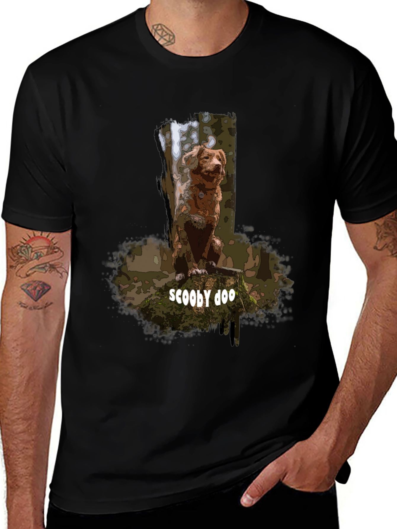 Scooby Doo Cartoon Dog Graphic T-Shirt
