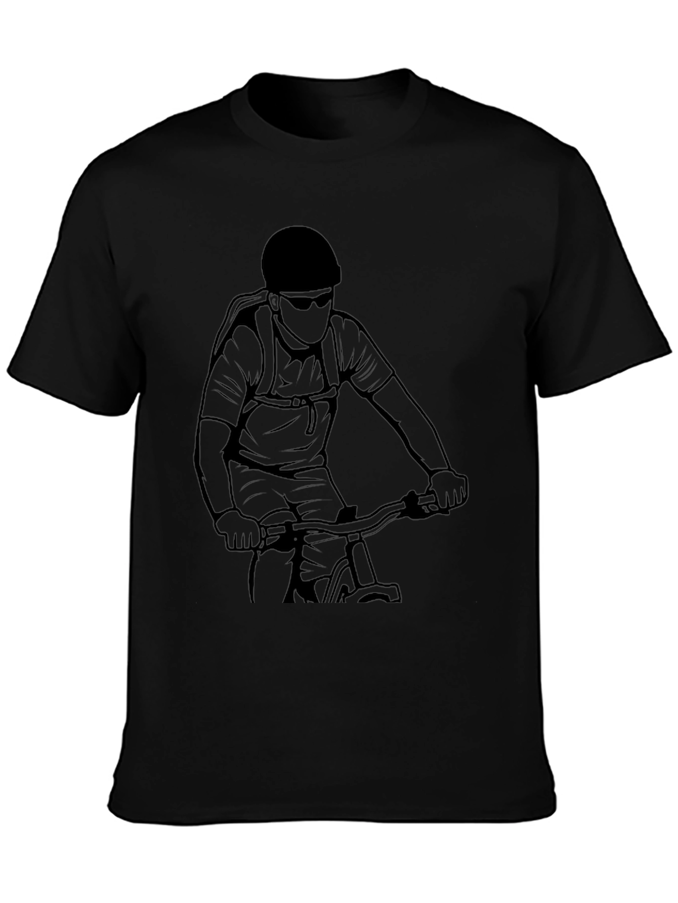 Mountain Bike Graphic T-Shirt - Black