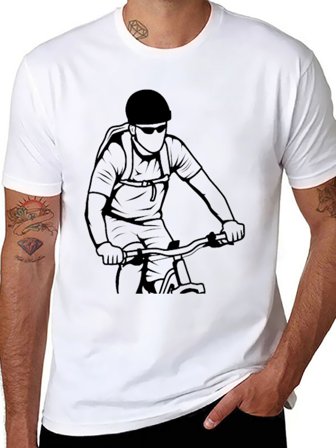 Mountain Bike Graphic T-Shirt - Black