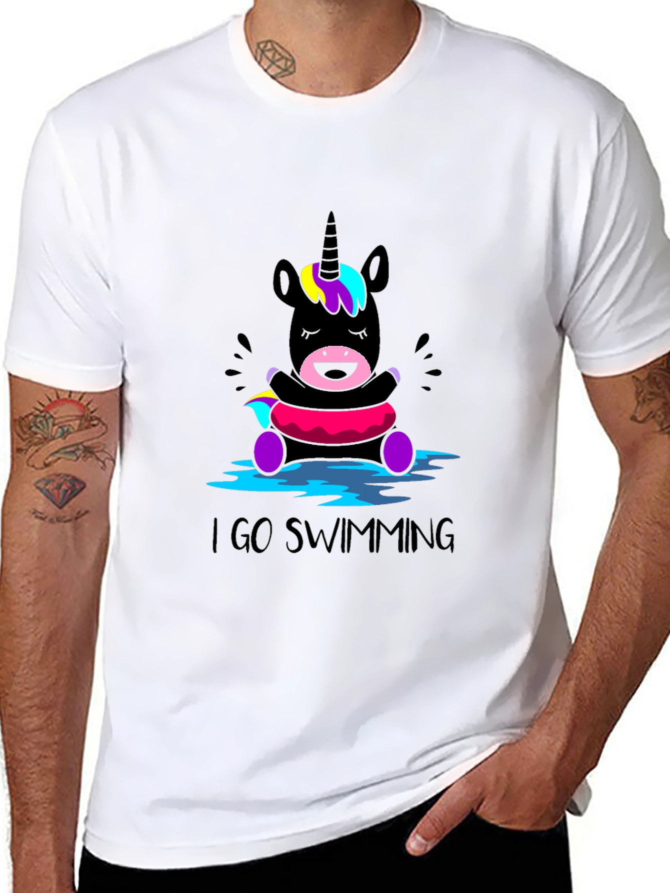 Unicorn Swimming T-Shirt