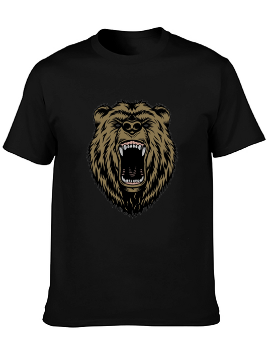 Bear Graphic T-Shirt - Mens Black Tee