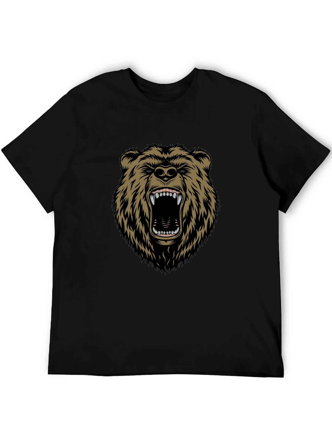 Bear Graphic T-Shirt - Mens Black Tee