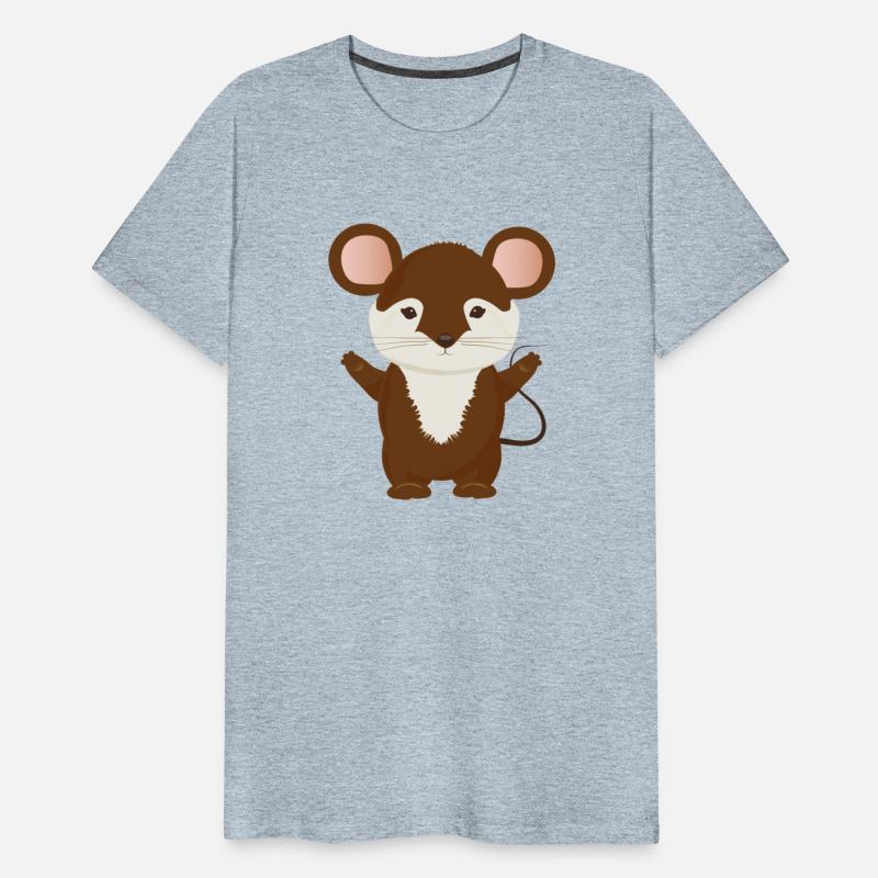little cute mouse with brown fur