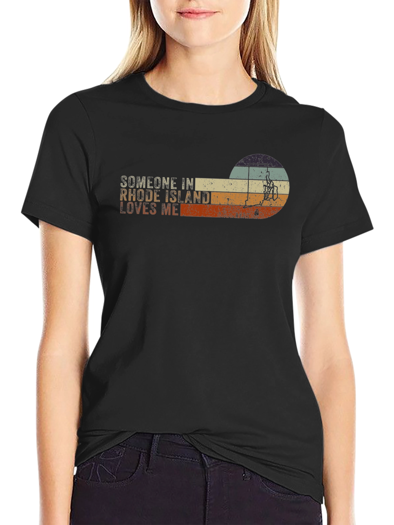Rhode Island Lover Retro Graphic T-Shirt