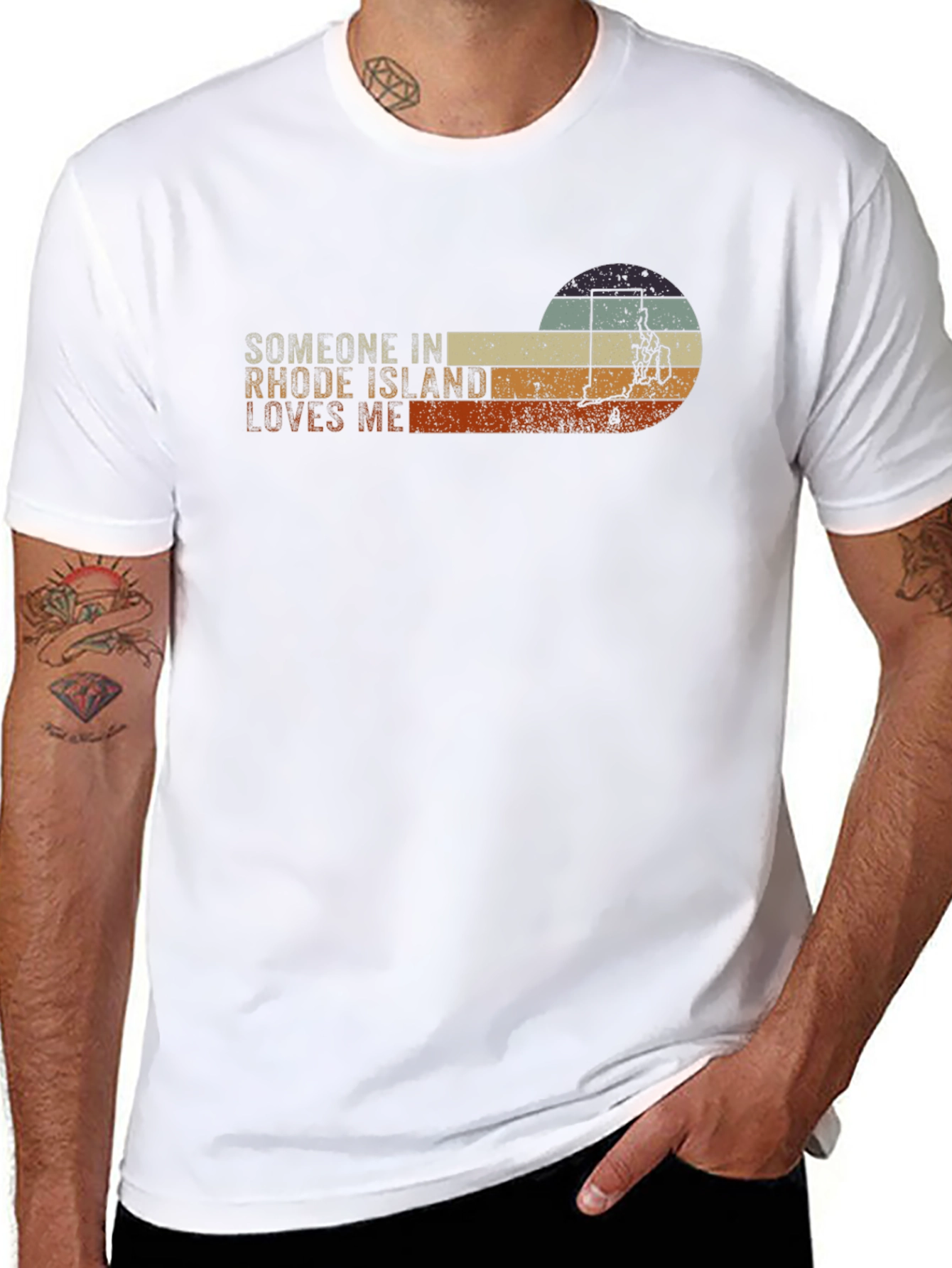 Rhode Island Lover Retro Graphic T-Shirt