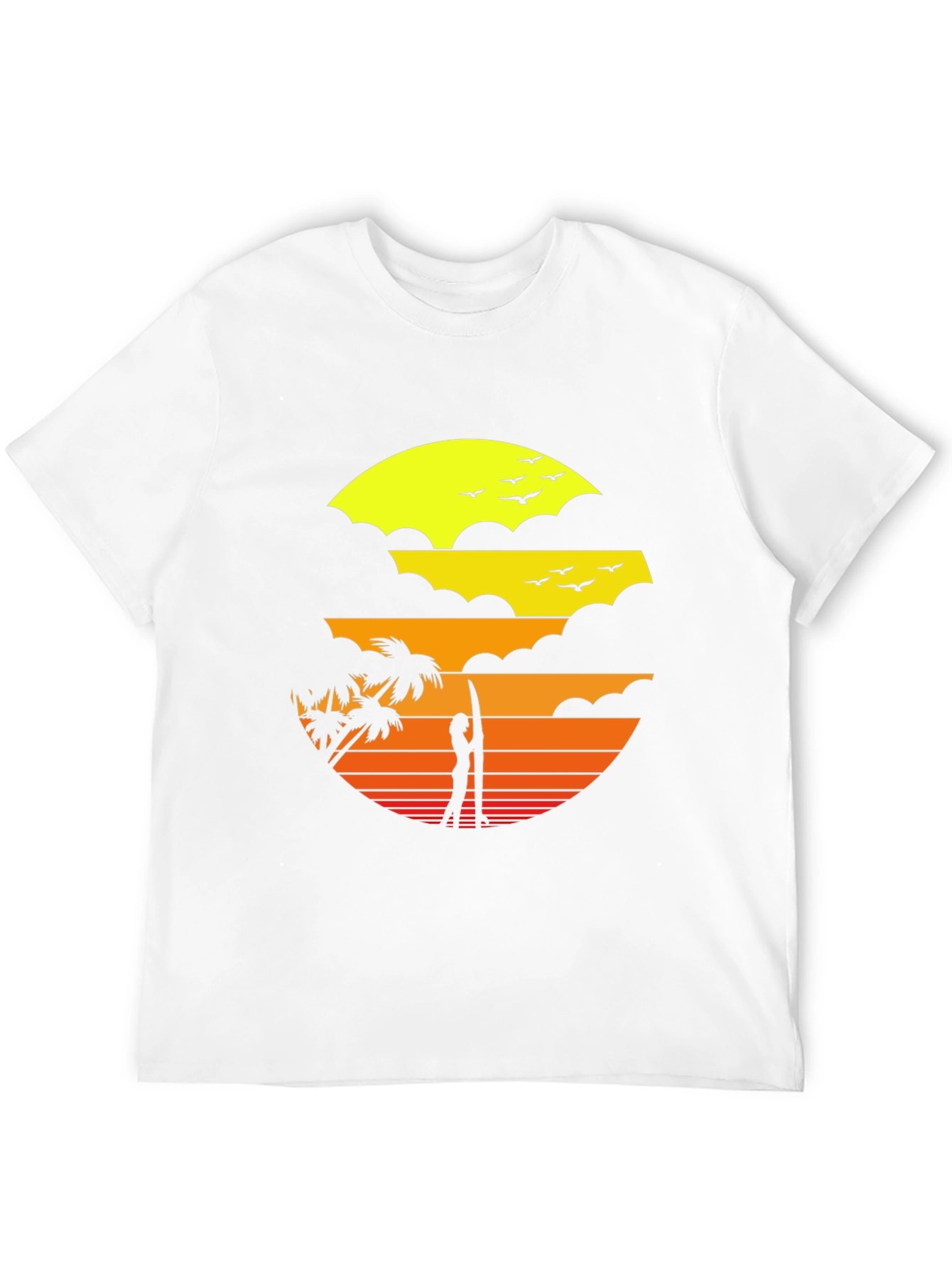 Sunset Beach Graphic Tee - Black