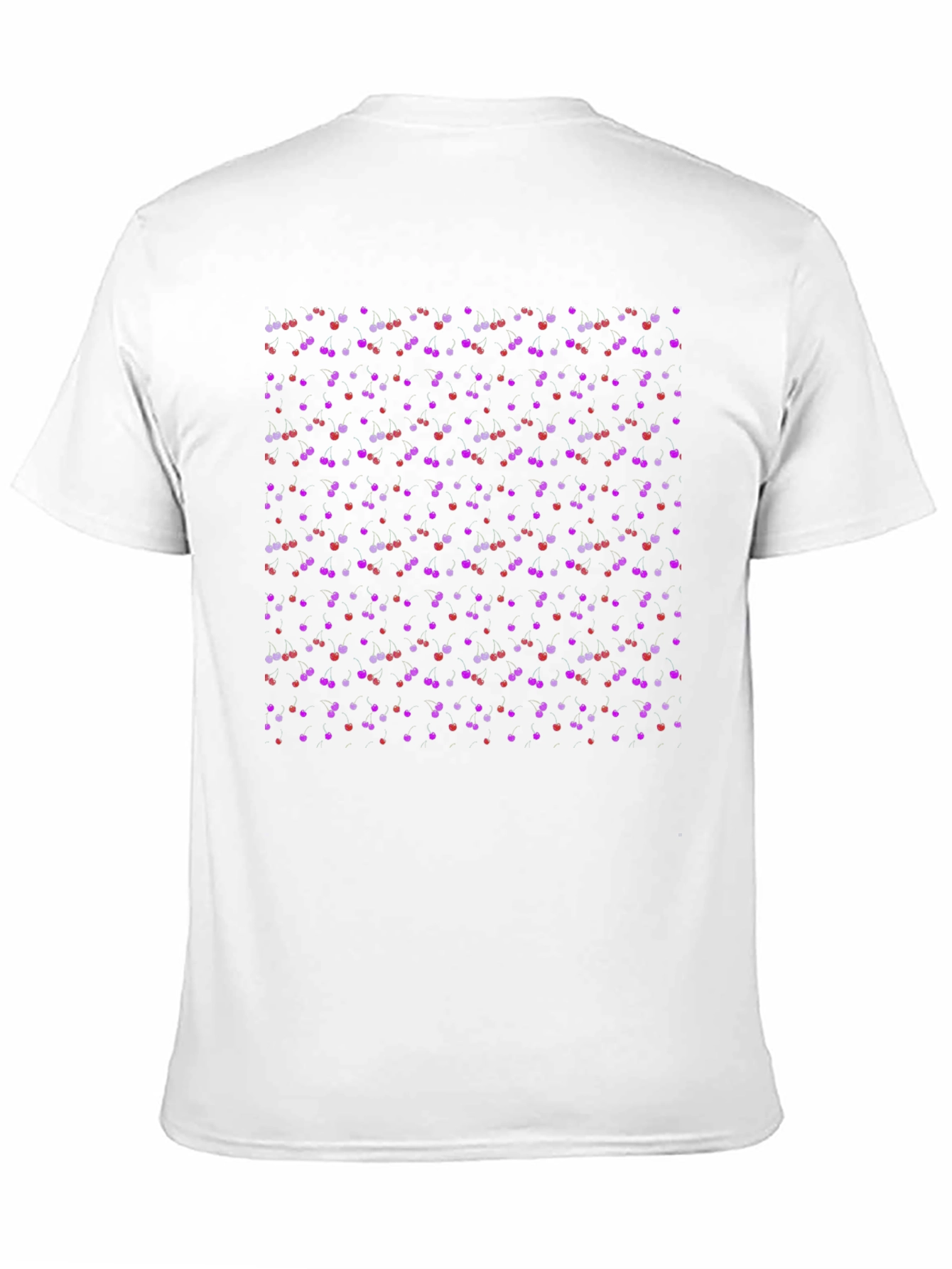 Cherry Pattern Black T-Shirt