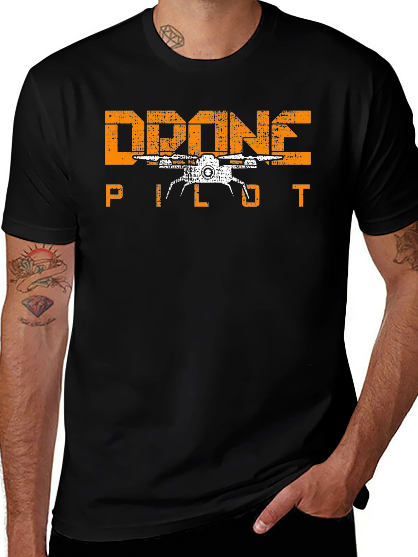 Drone Pilot Graphic Tee - Black