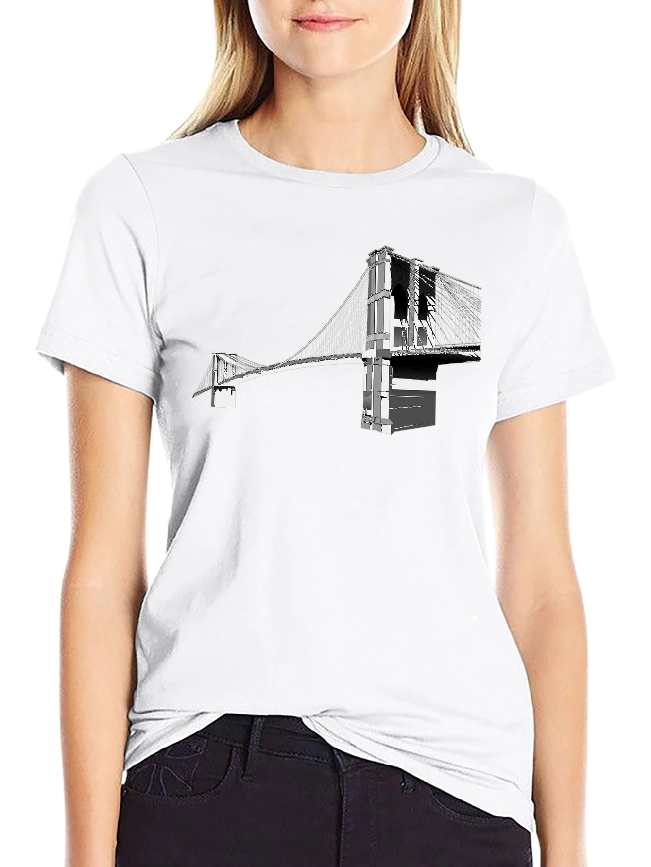 Brooklyn Bridge Graphic Tee - Black