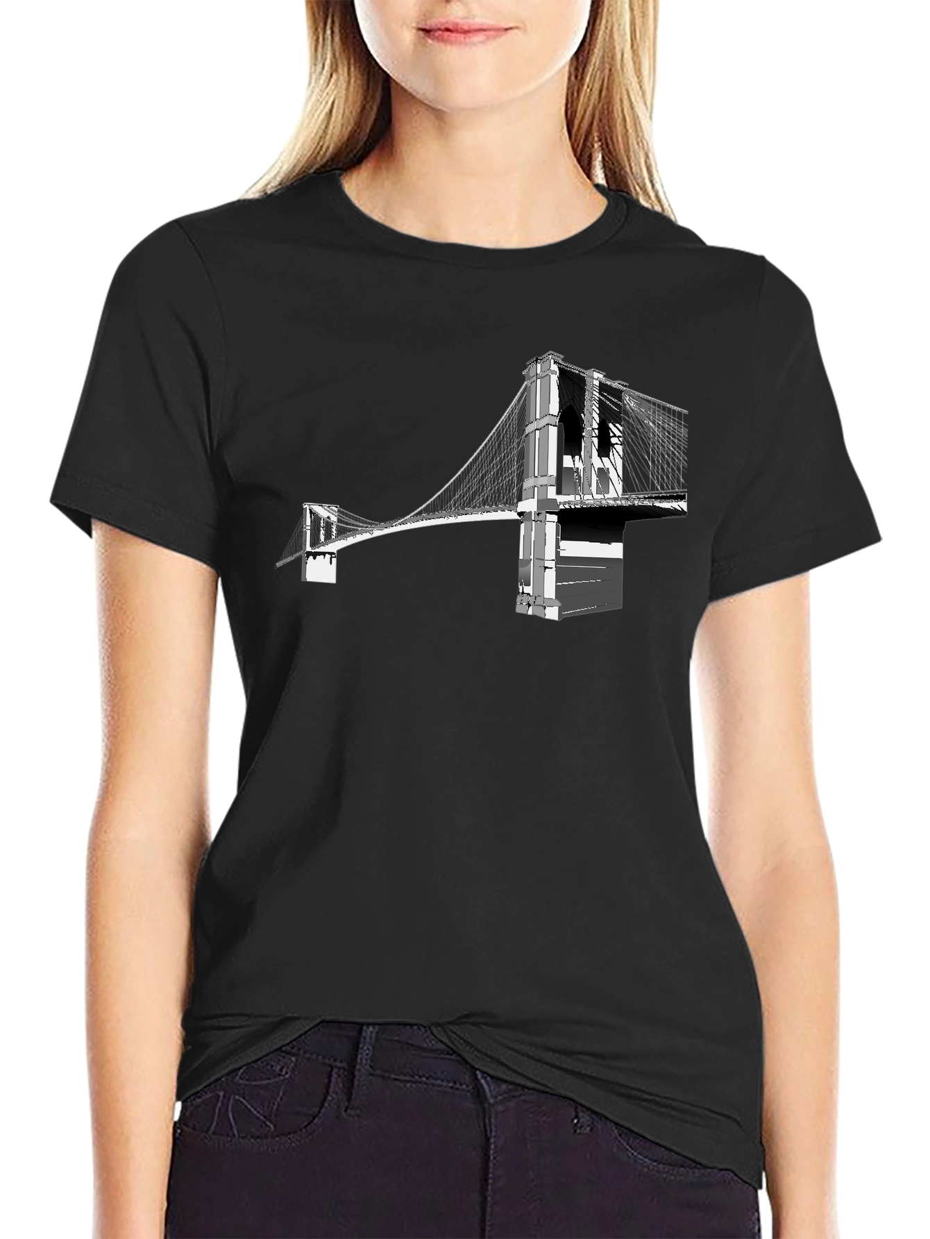 Brooklyn Bridge Graphic Tee - Black