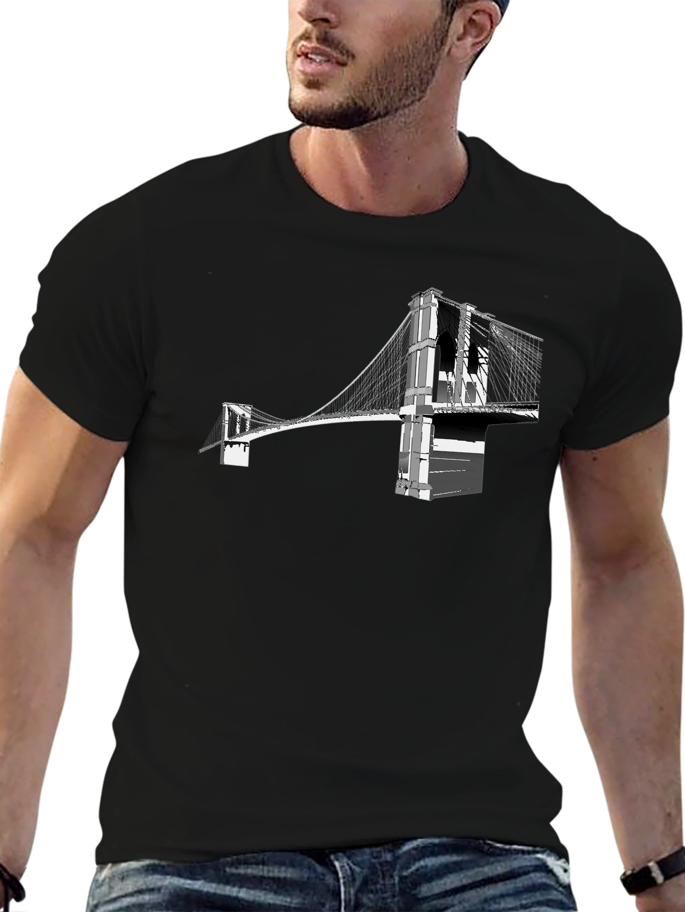 Brooklyn Bridge Graphic Tee - Black