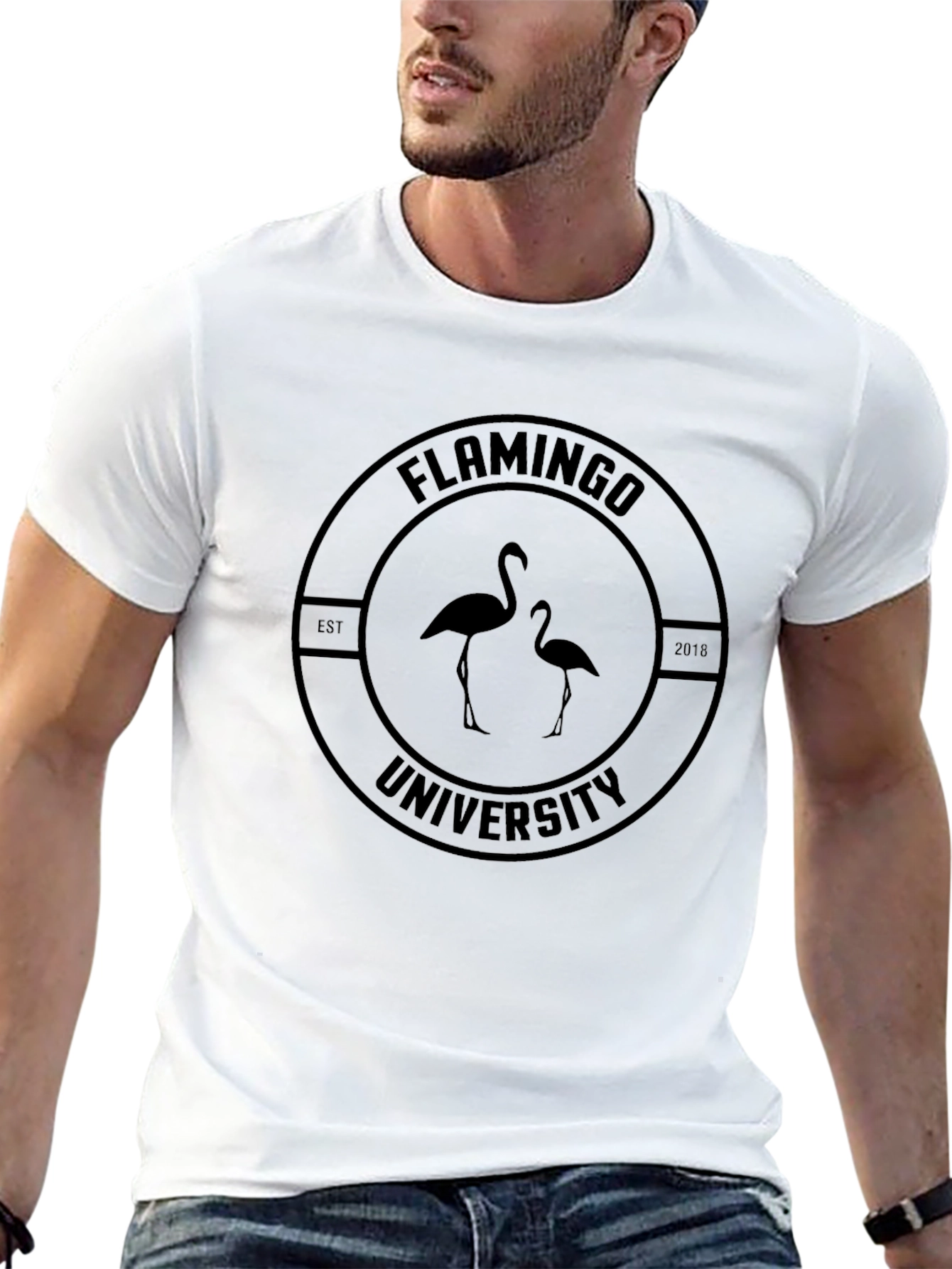 Flamingo University Black T-Shirt
