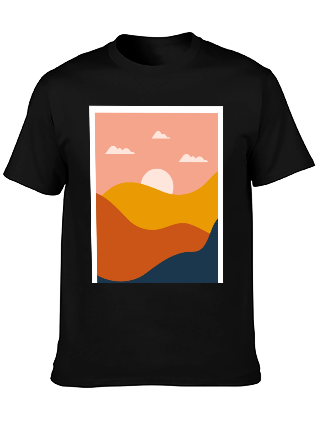 Abstract Landscape Graphic Tee - Modern Art Shirt