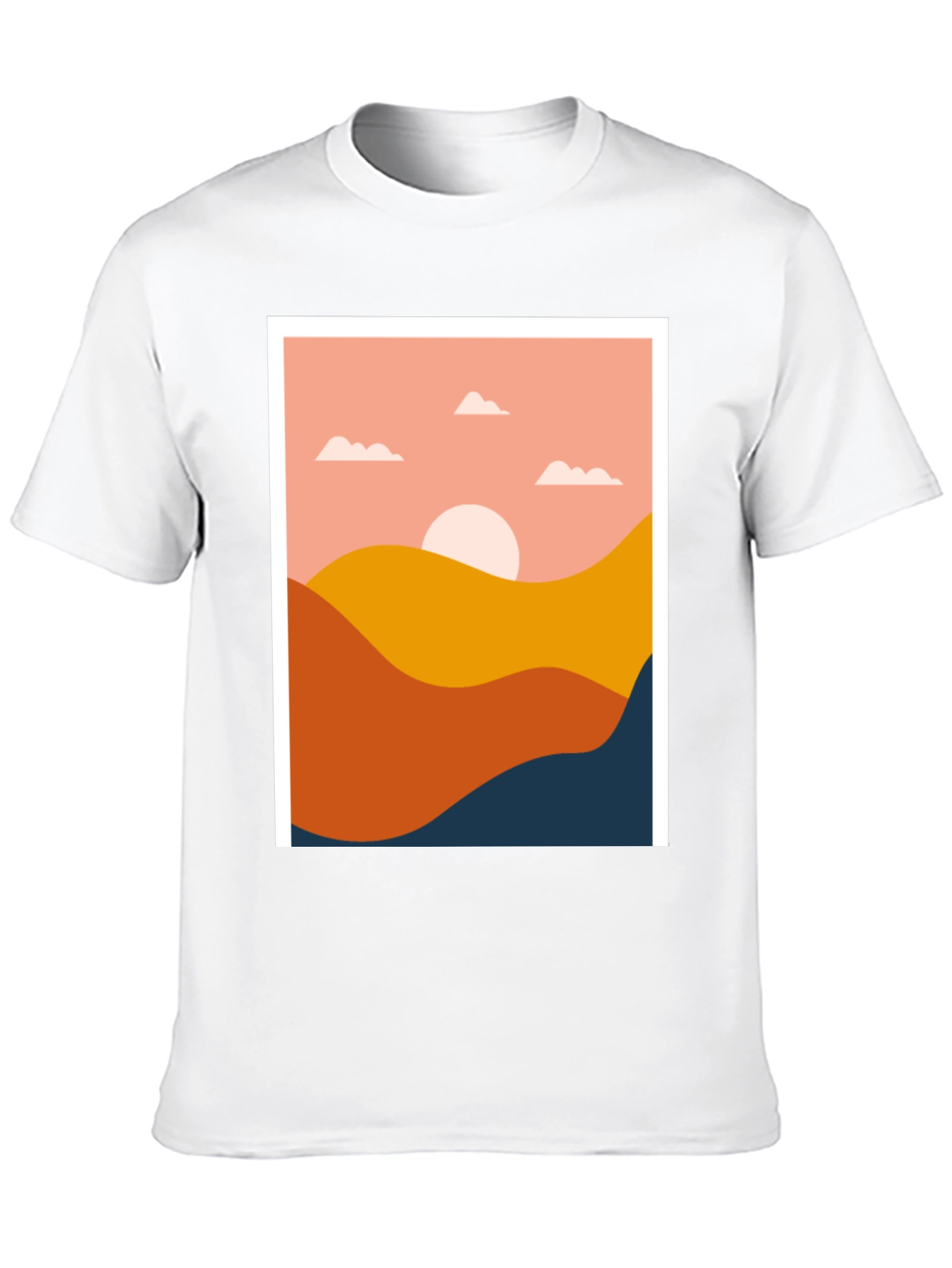 Abstract Landscape Graphic Tee - Modern Art Shirt