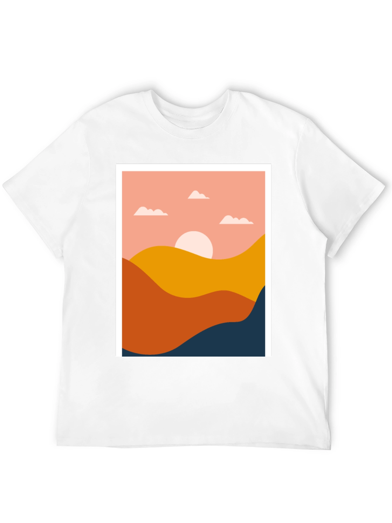 Abstract Landscape Graphic Tee - Modern Art Shirt