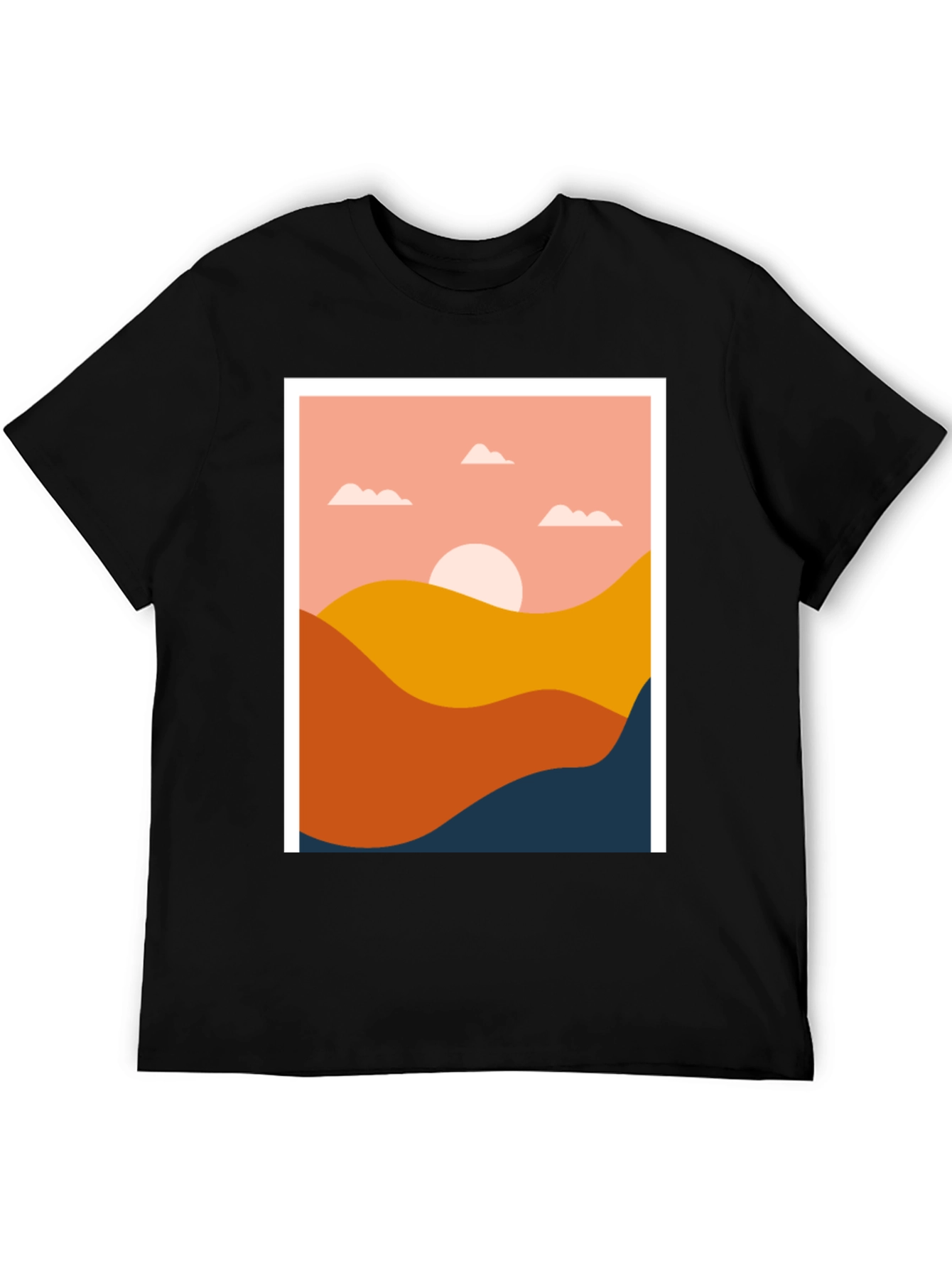 Abstract Landscape Graphic Tee - Modern Art Shirt