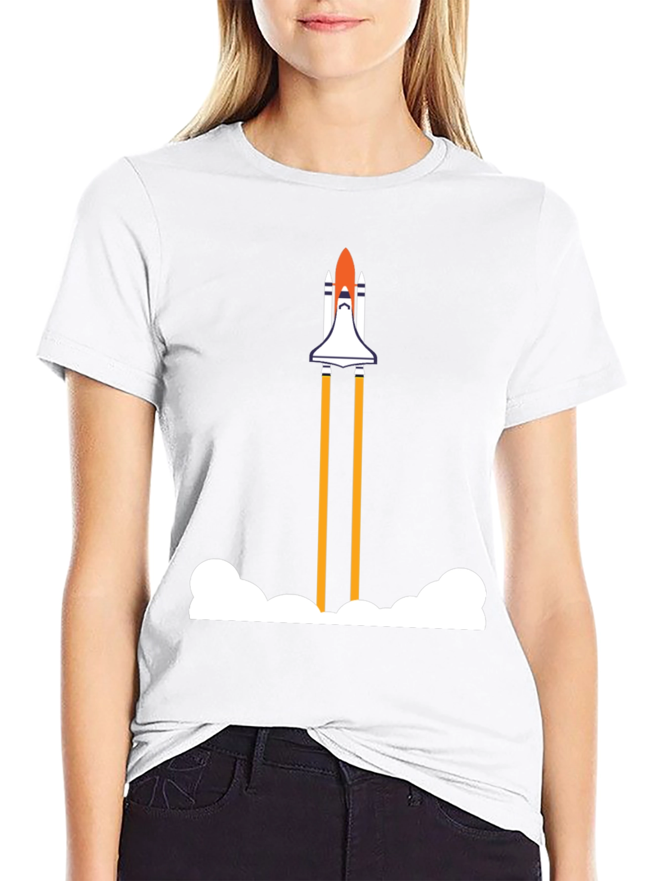 Rocket Launch Graphic Tee - Cool Space Shuttle Shirt