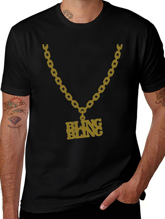 Bling Bling Chain Graphic Tee - Bold Fashion Statement