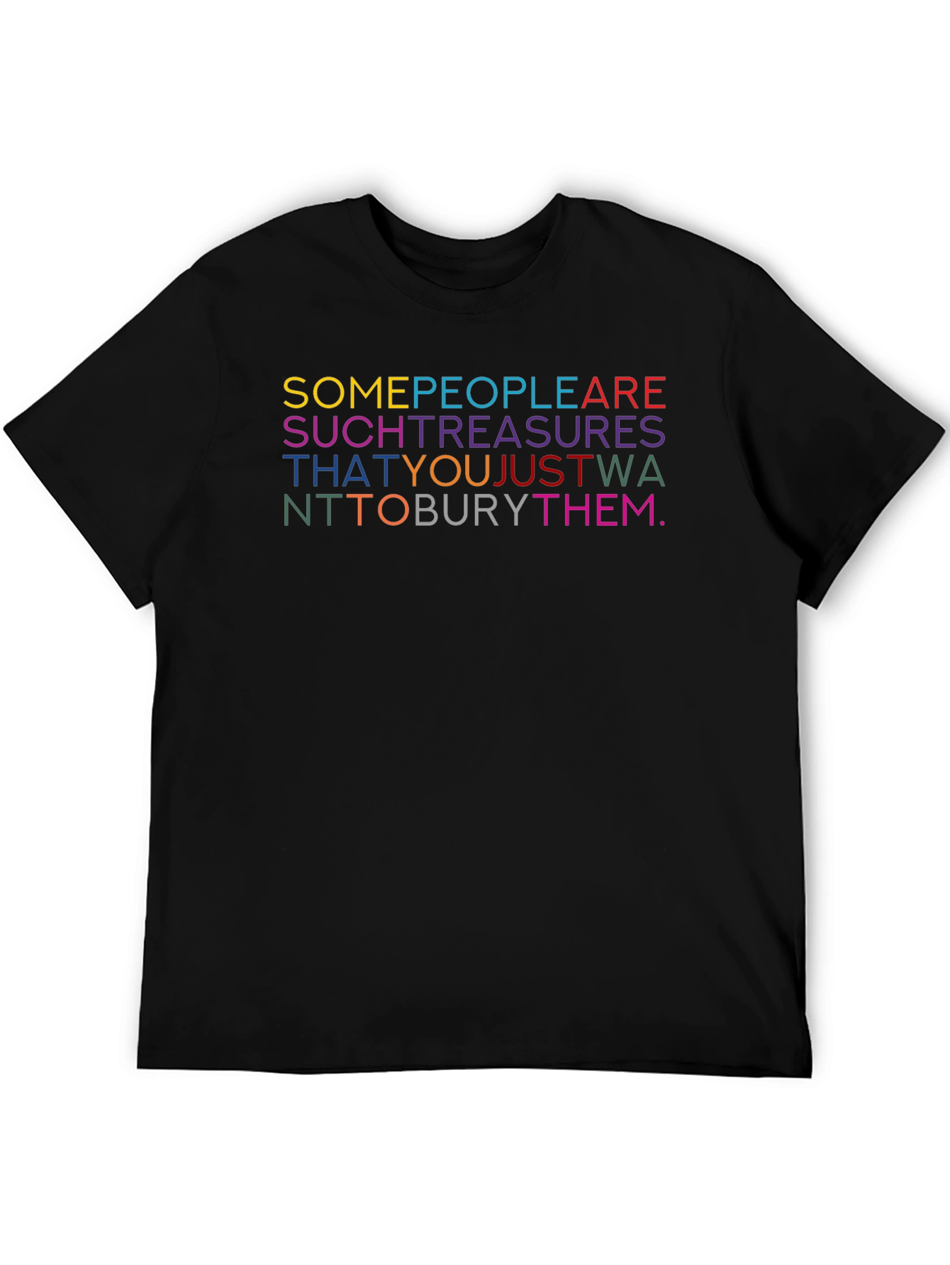 Colorful Text Graphic T-Shirt