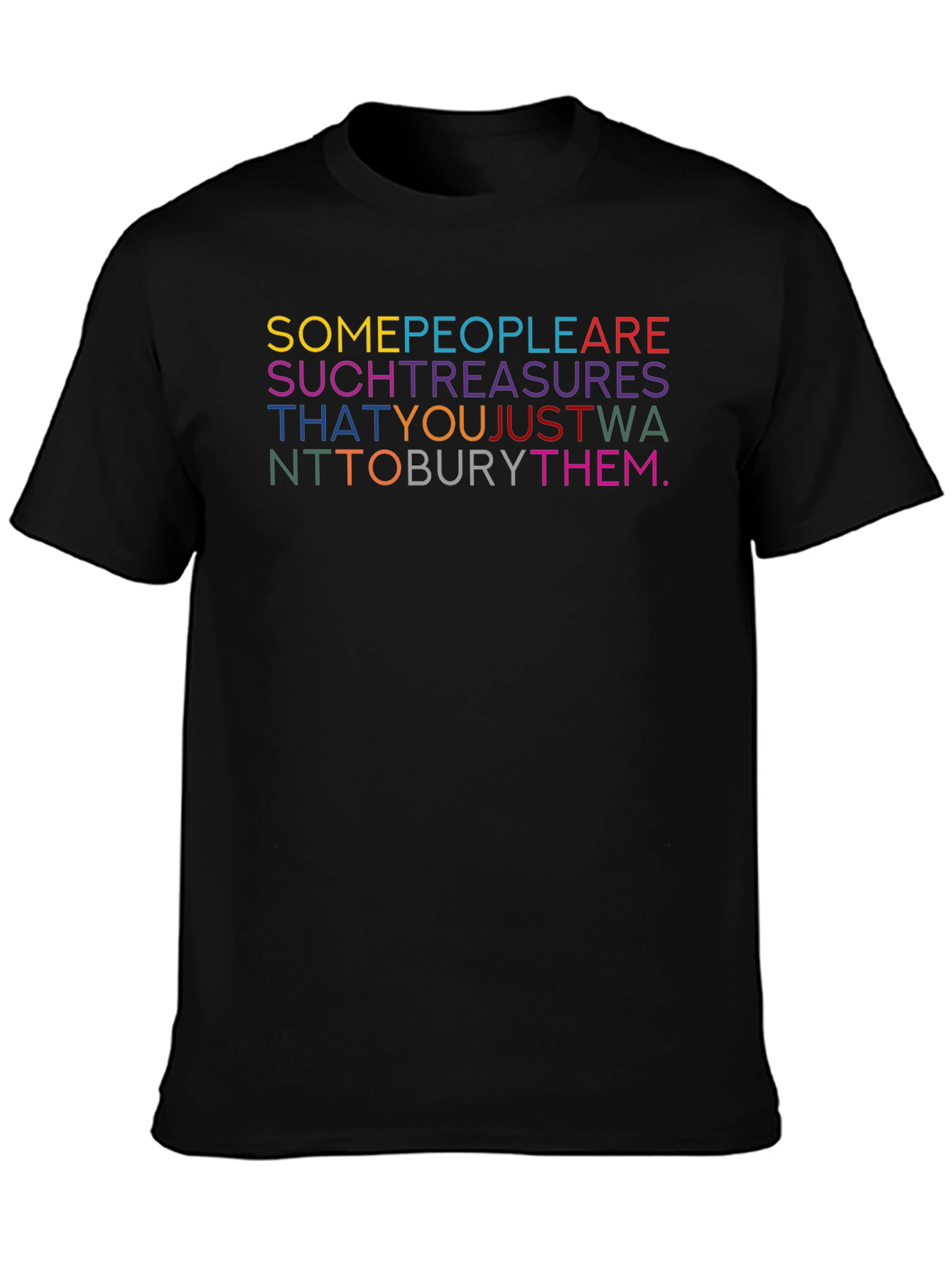 Colorful Text Graphic T-Shirt