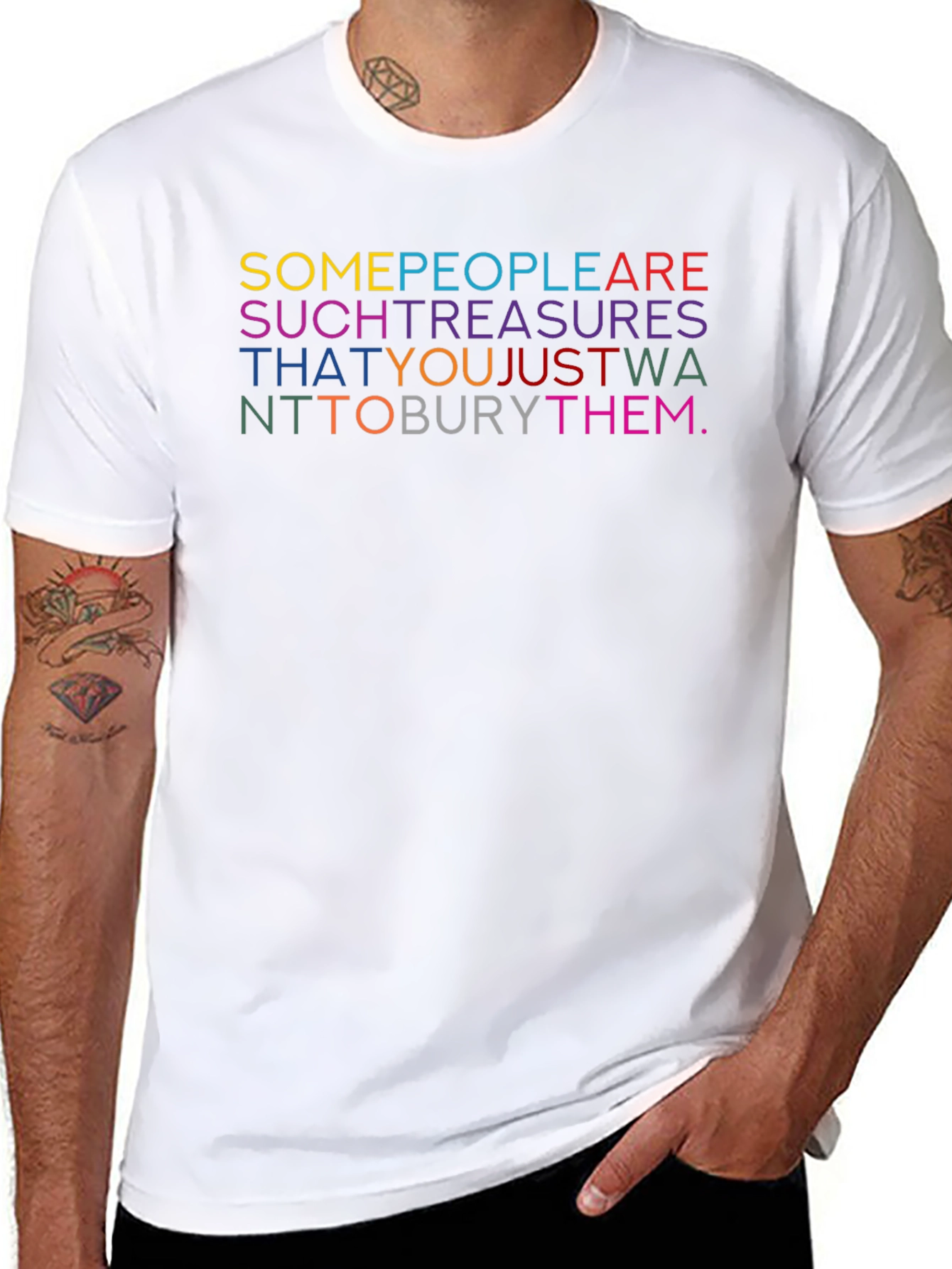 Colorful Text Graphic T-Shirt