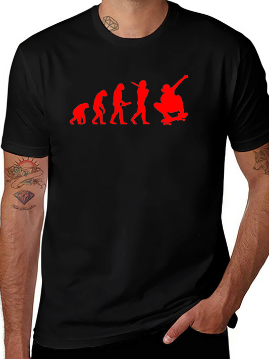 Evolution Skateboard T-Shirt - Black Cotton Tee