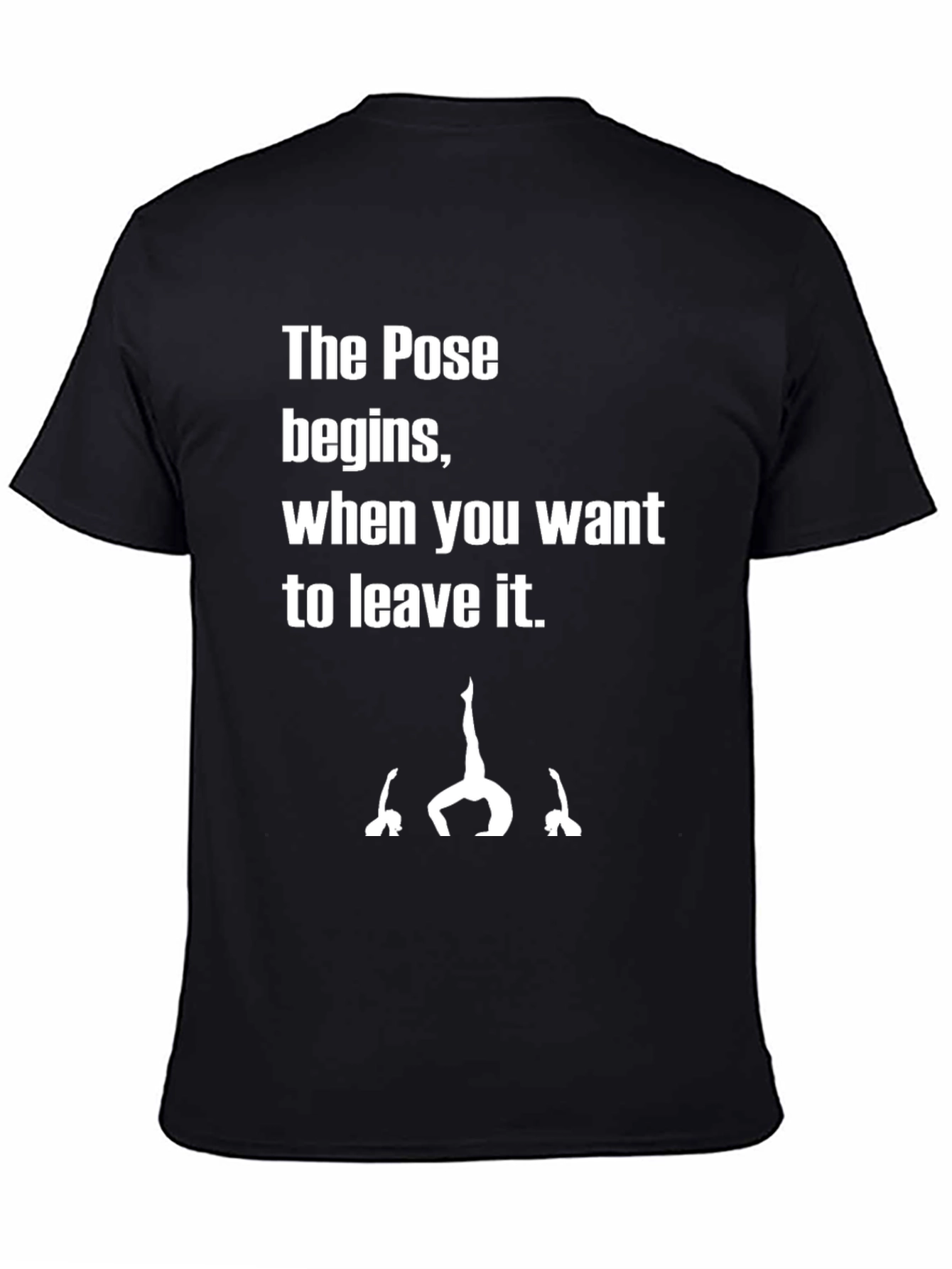 Yoga Pose Black Graphic T-Shirt
