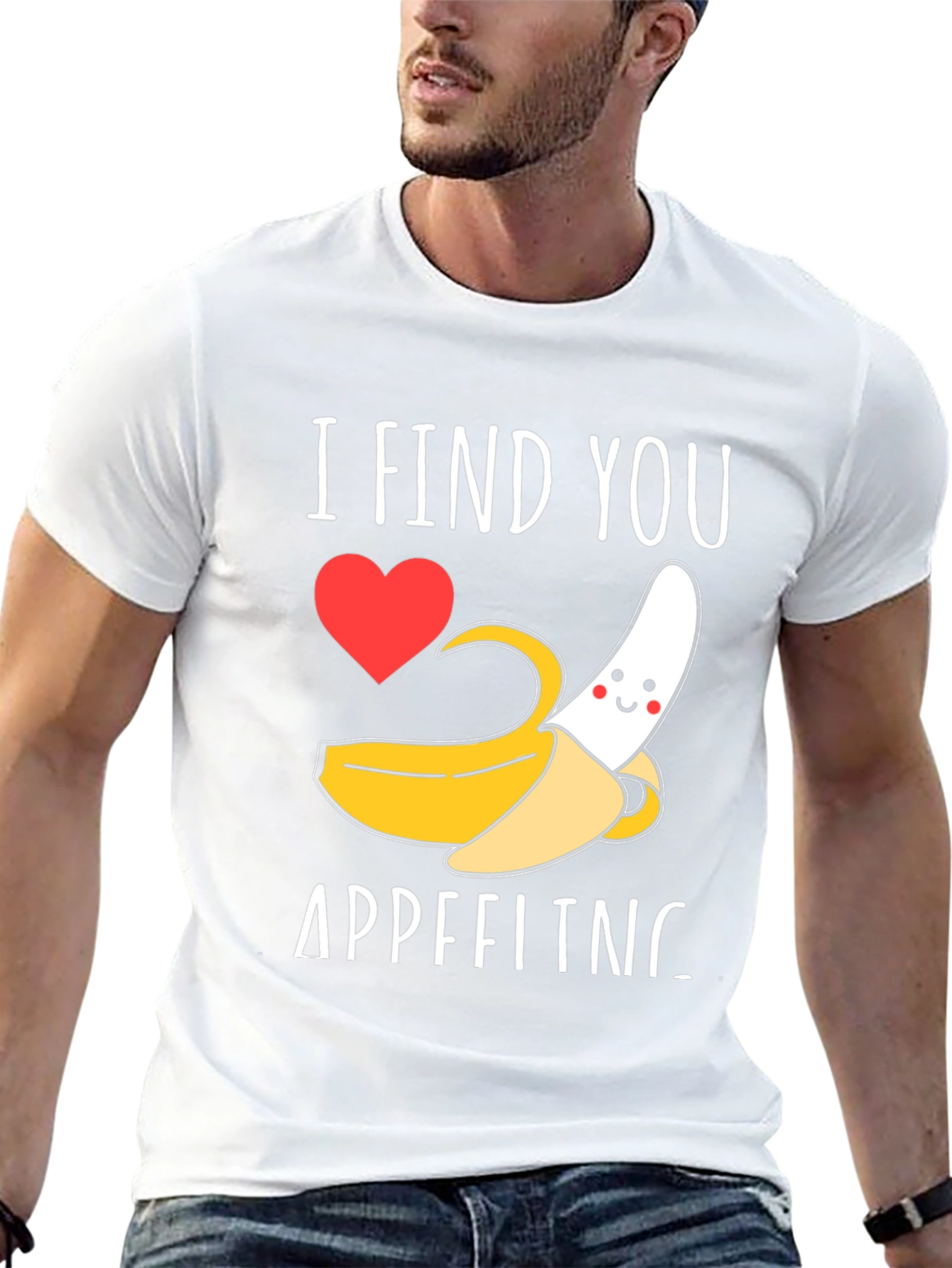 Appealing Banana Graphic Tee - Love & Humor