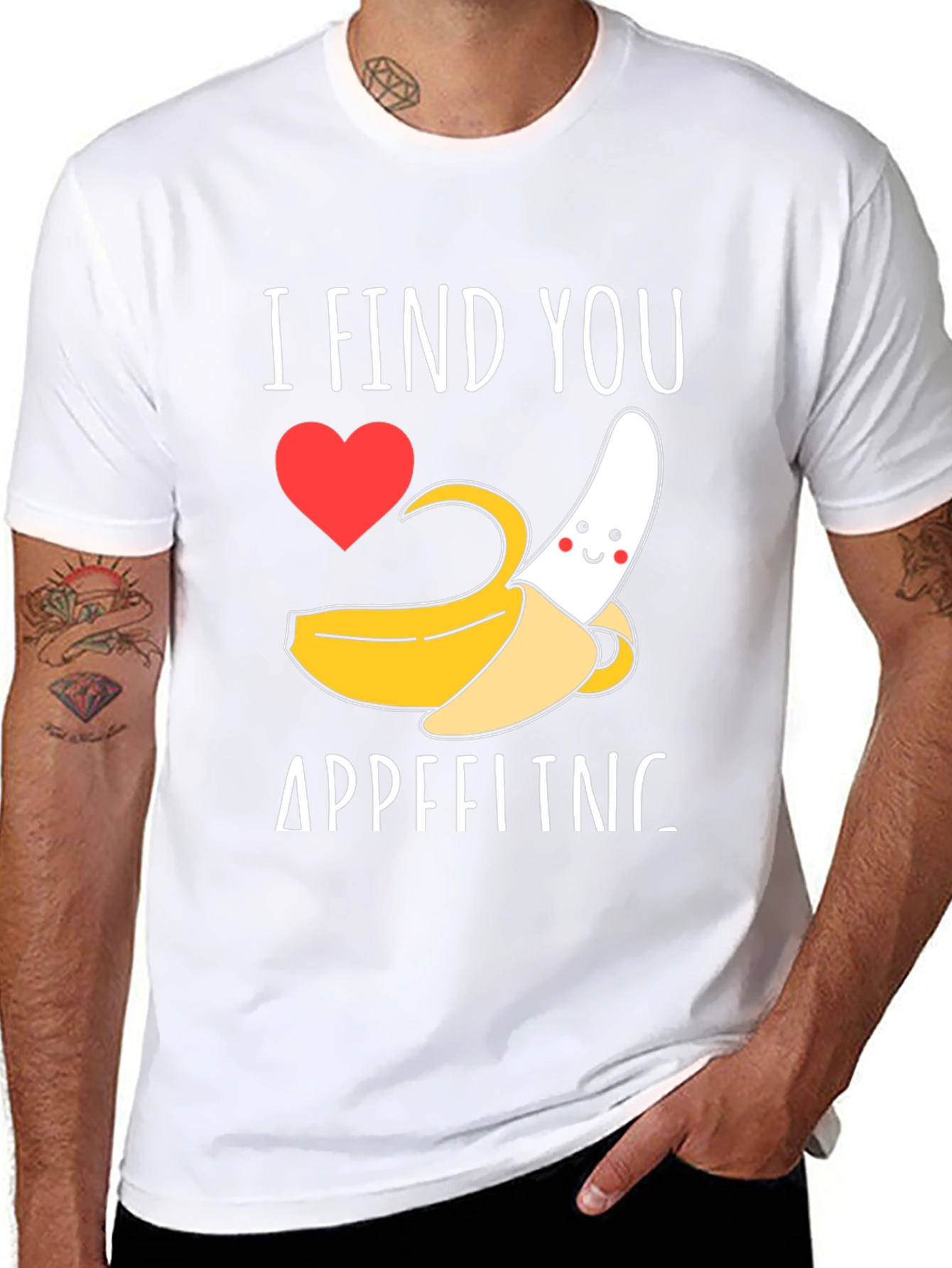 Appealing Banana Graphic Tee - Love & Humor