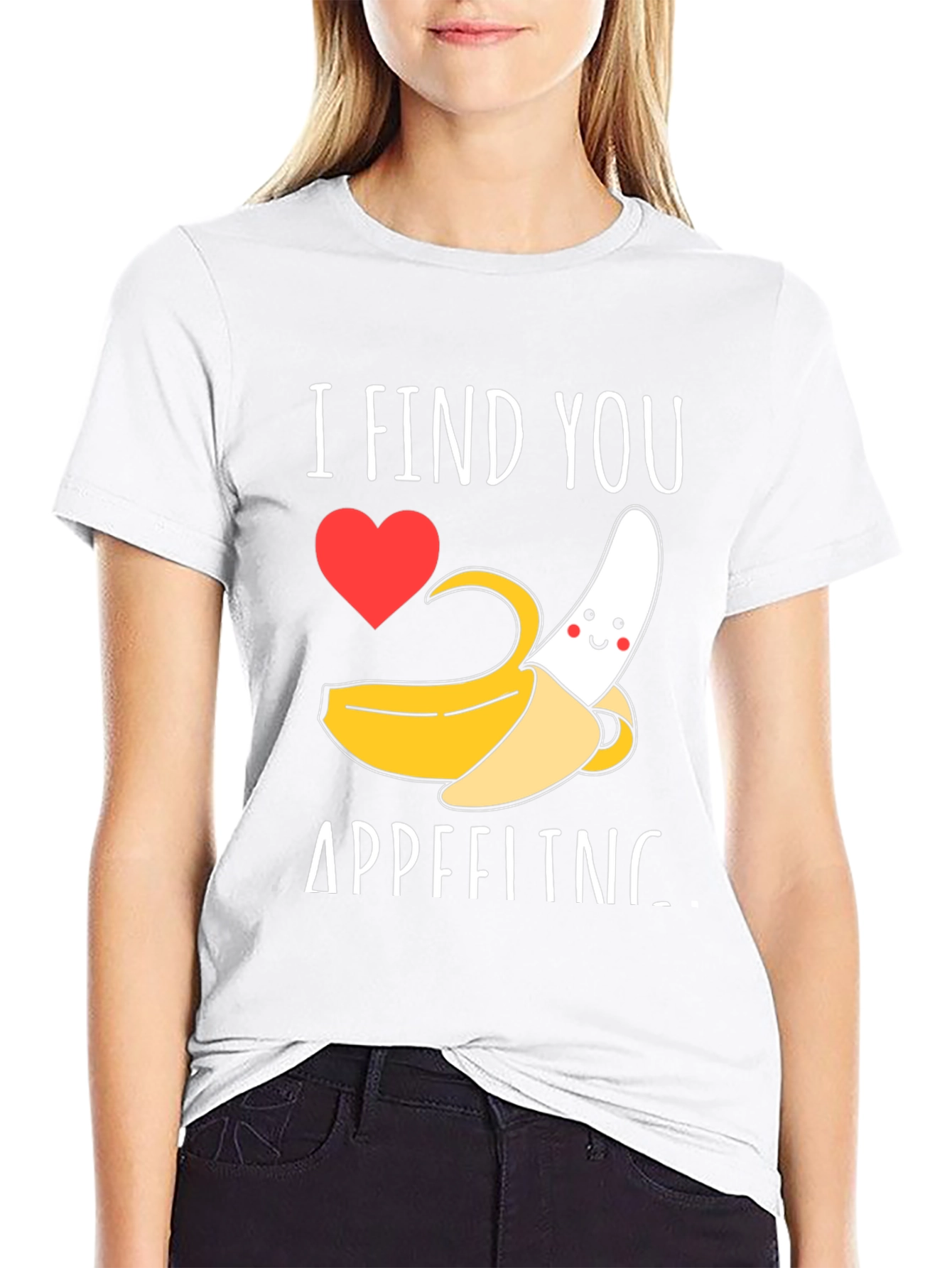 Appealing Banana Graphic Tee - Love & Humor