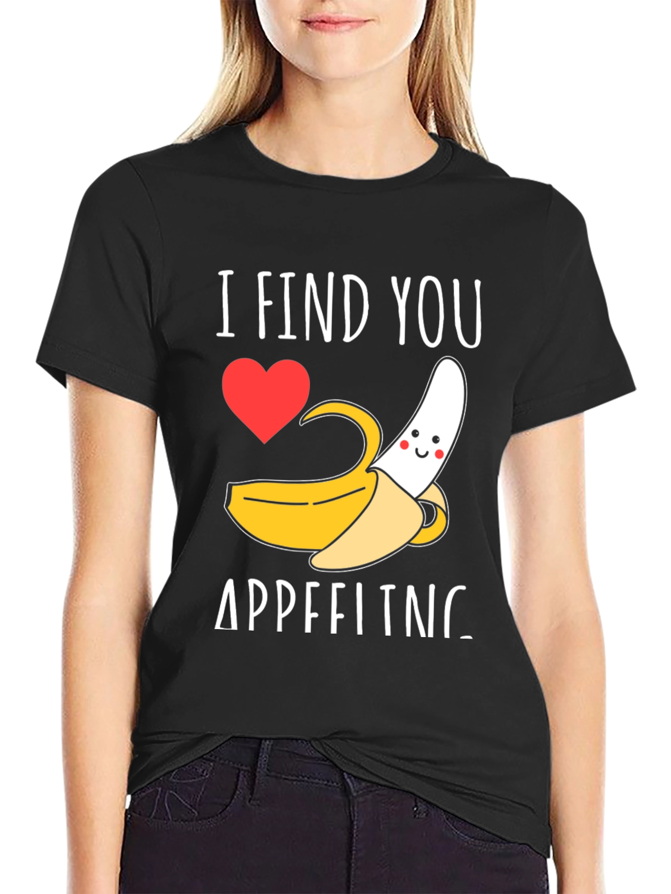 Appealing Banana Graphic Tee - Love & Humor