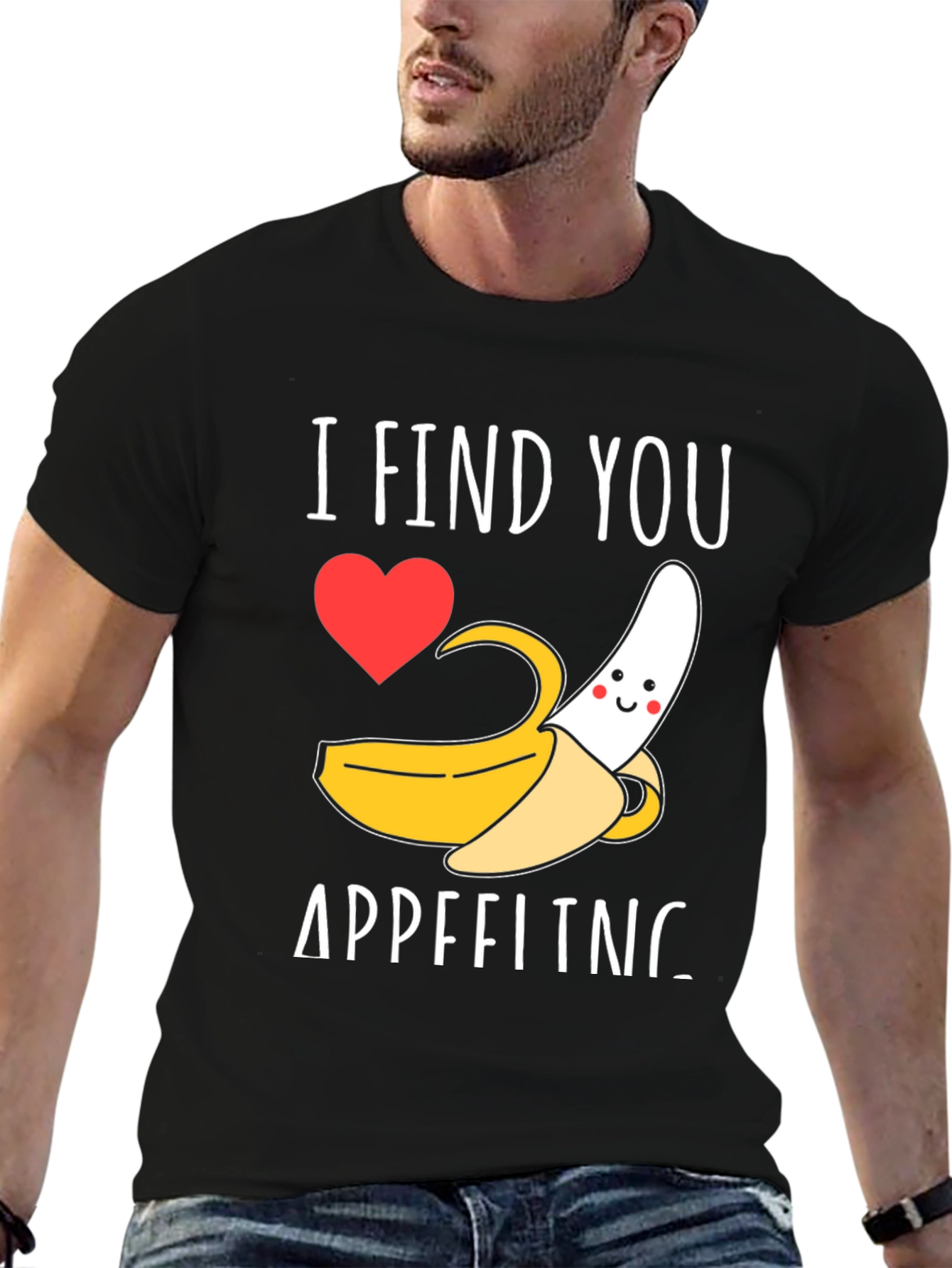 Appealing Banana Graphic Tee - Love & Humor